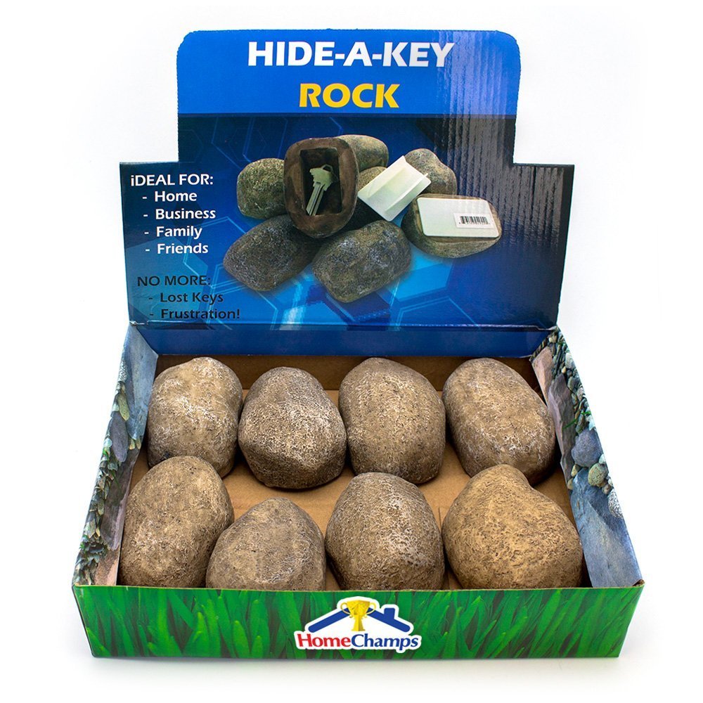 Best Fake Rock Hide a Key - Discreet Outdoor Key Hider Vault Holder for Home Security - Easy to Install - Perfect for Front Yard, Garden, and Vacation Home Access