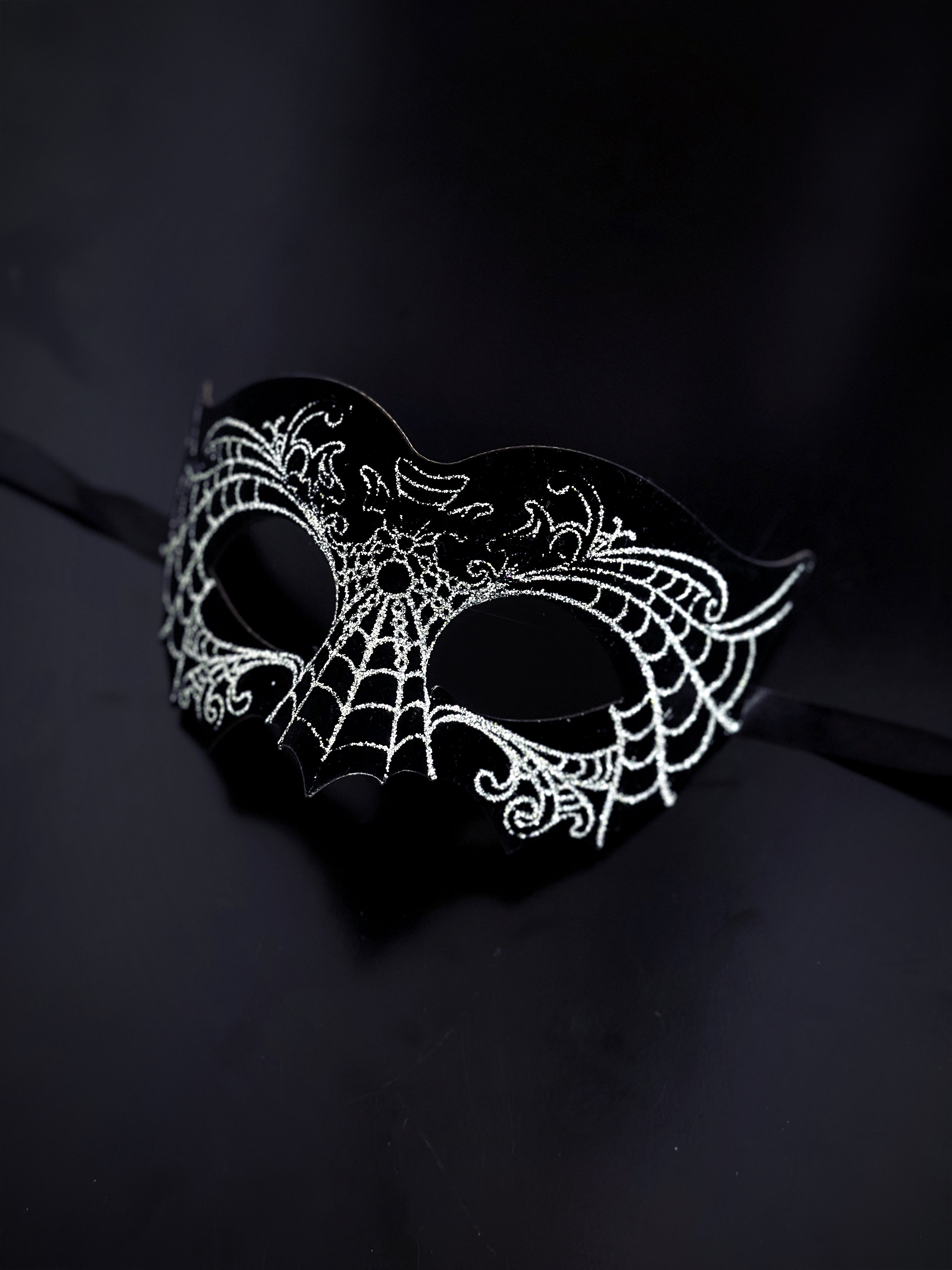 Web Mask Black/Silver - Premium Face Covering for Outdoor Activities, Travel & Daily Protection | Breathable & Comfortable Design