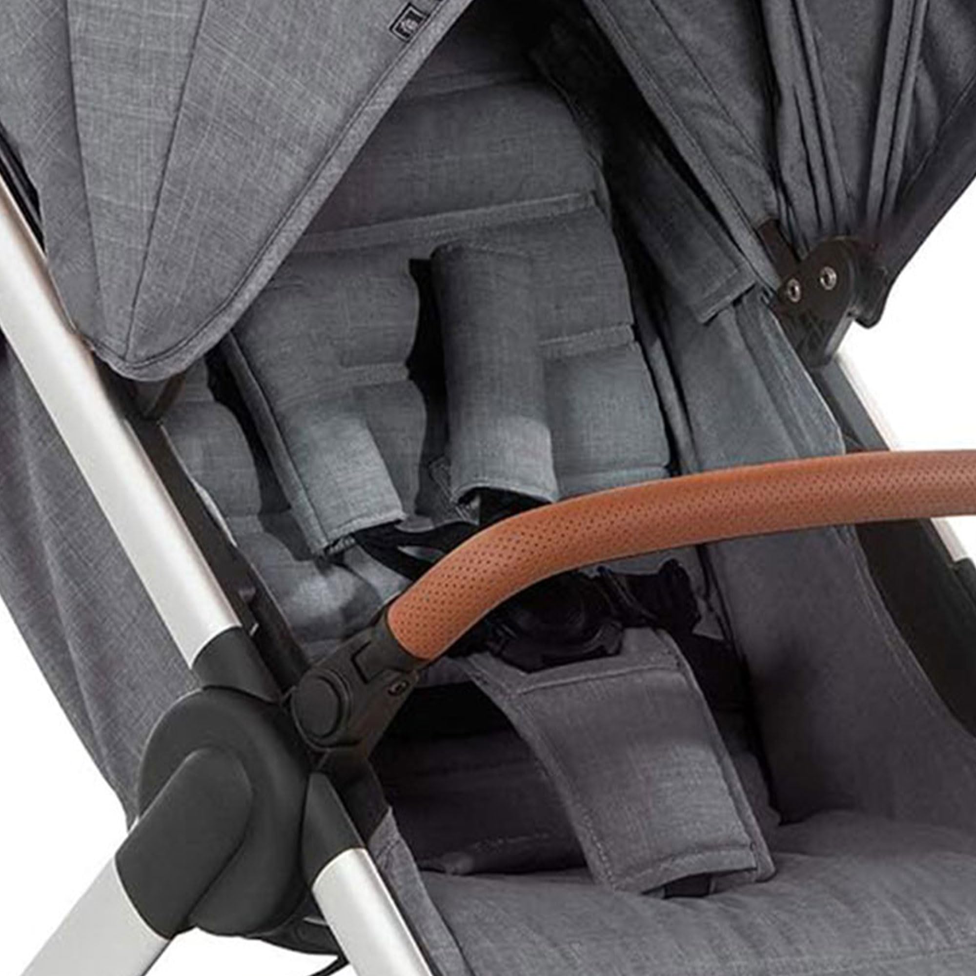 Hauck Uptown Deluxe Stroller - One-Hand Compact Fold, Fully Reclining Seat, Adjustable Handle Height, Cup Holder, 55 lbs Weight Limit - Melange Grey | Perfect for City Walks, Shopping & Travel with Baby