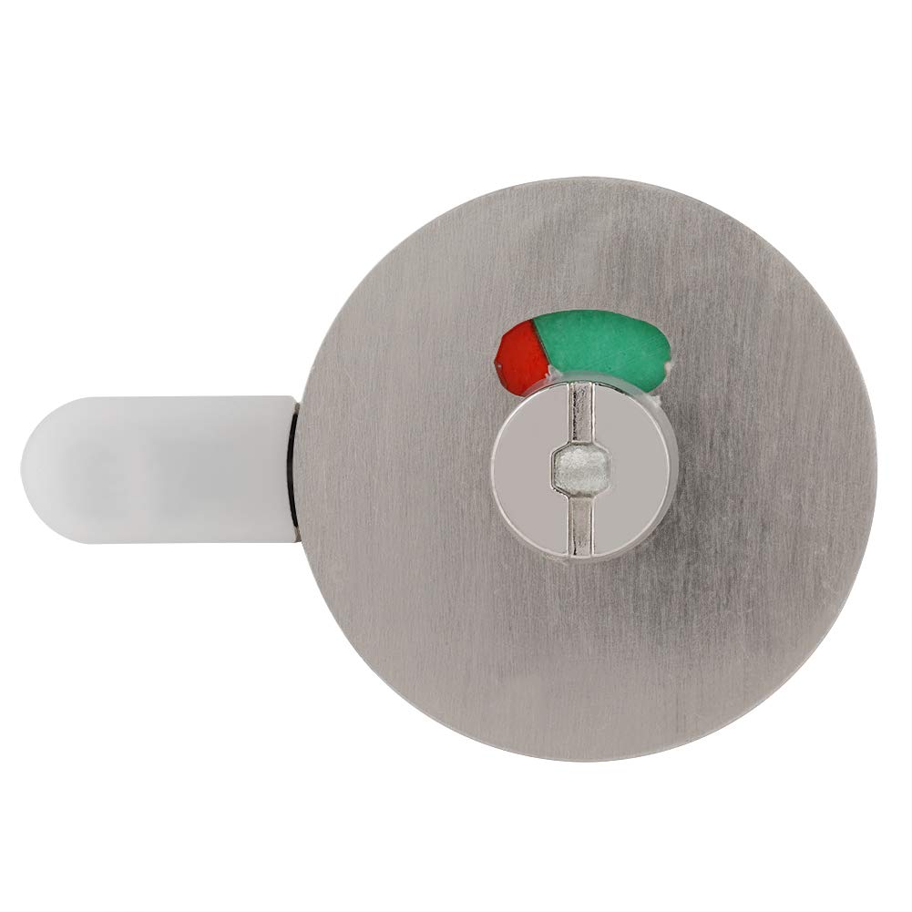 MY-402 Stainless Steel Bathroom Toilet WC Indicator Deadbolt Lock - Vacant/Engaged Sign for Public Restroom & Toilet Partition Doors - Durable Door Lock for Commercial Restrooms, Offices & High-Traffic Areas