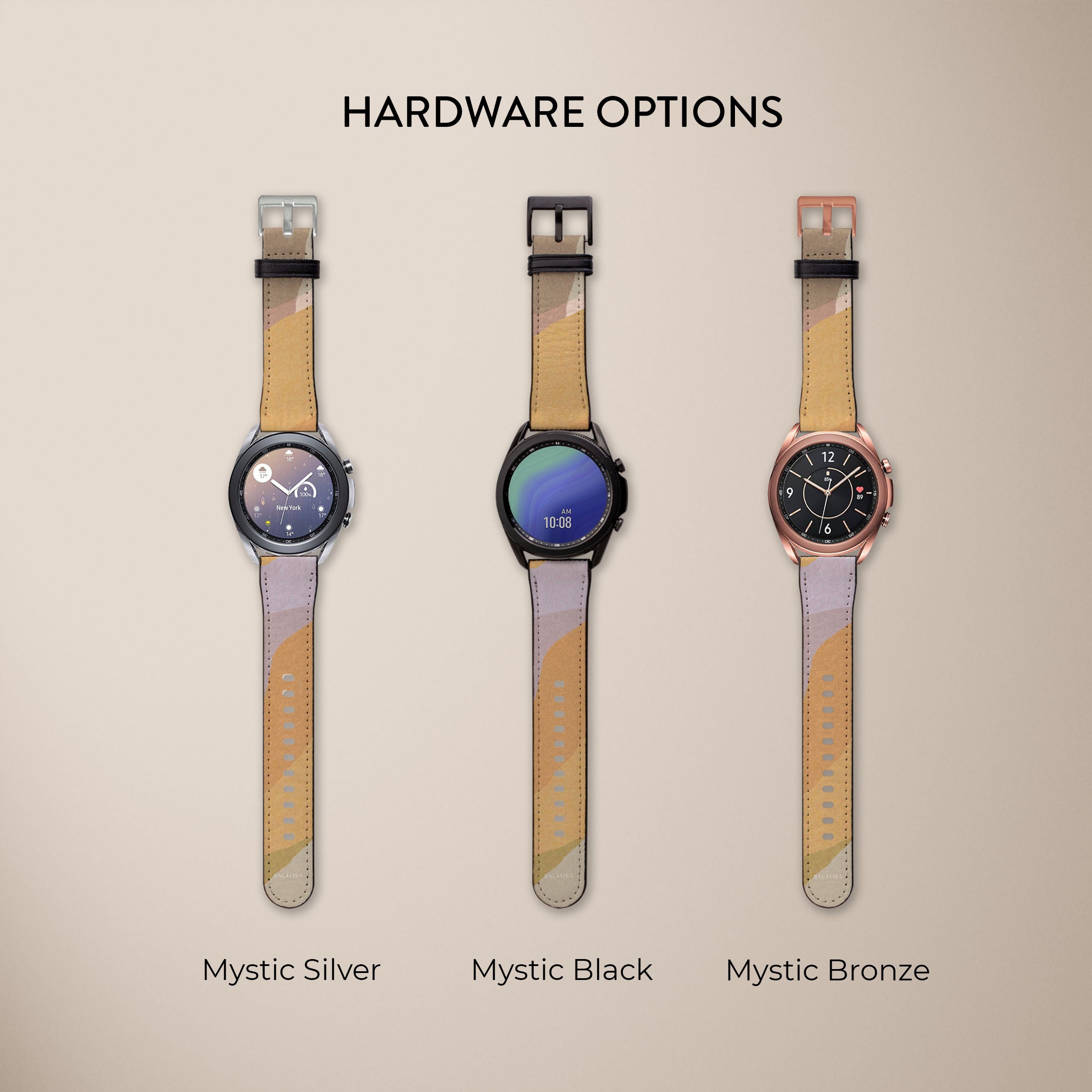 Orange Layers Galaxy Watch Band - Durable Silicone Strap for Samsung Galaxy Watch 4/5/6, Comfortable & Stylish for Workouts, Running & Everyday Wear