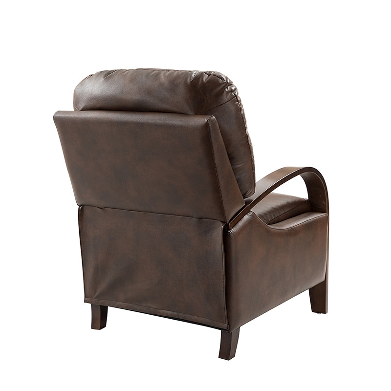 Melissa Genuine Leather Manual Recliner Chair - Handcrafted Full Grain Leather Living Room Recliner with Smooth Manual Mechanism, Perfect for Home Theater, Gaming, and Relaxation