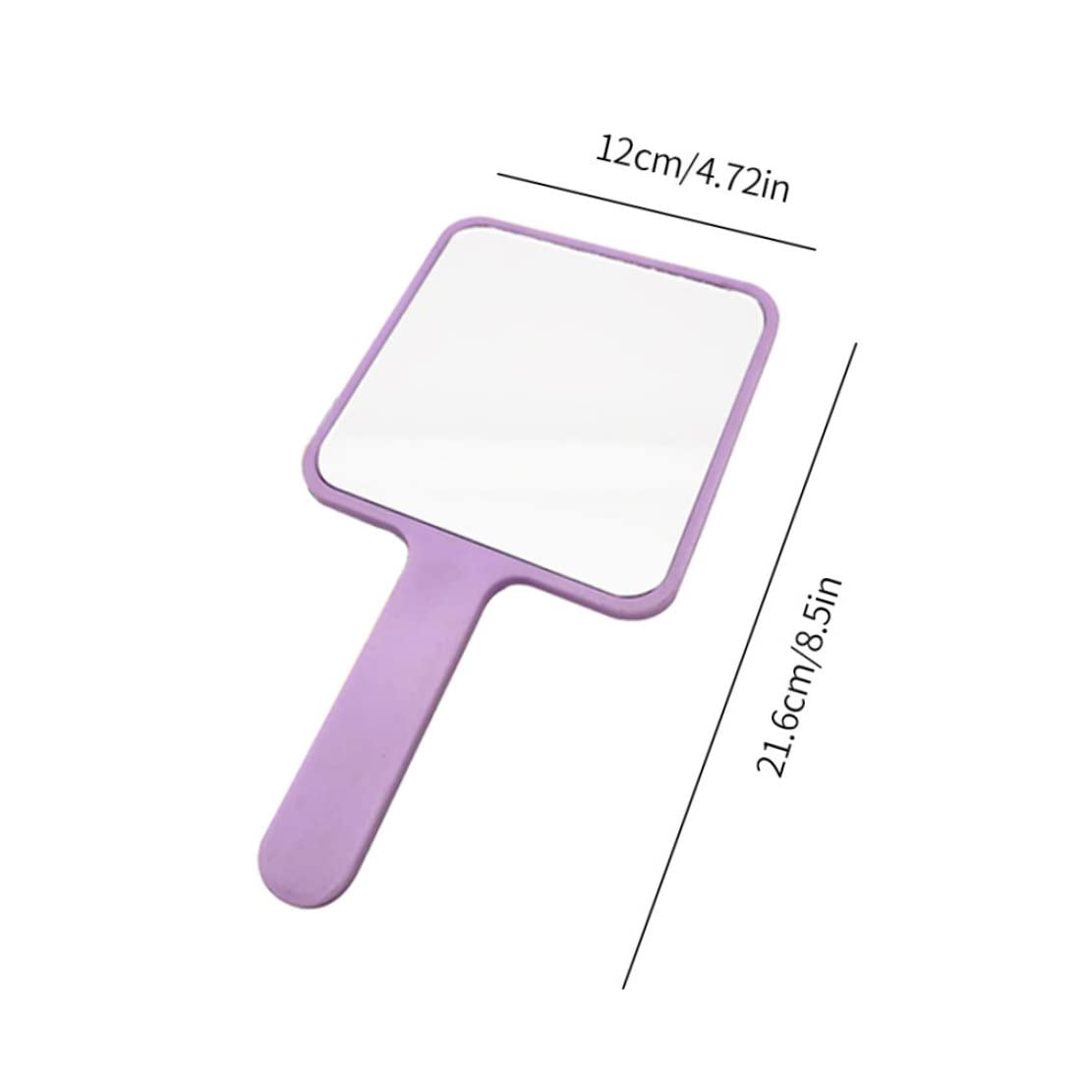 Rachlicy Purple Aluminum Handheld Mirror - Large Makeup Mirror for Salon, Barbers & Hairdressers | Portable Vanity Mirror for Home, Travel & Professional Styling