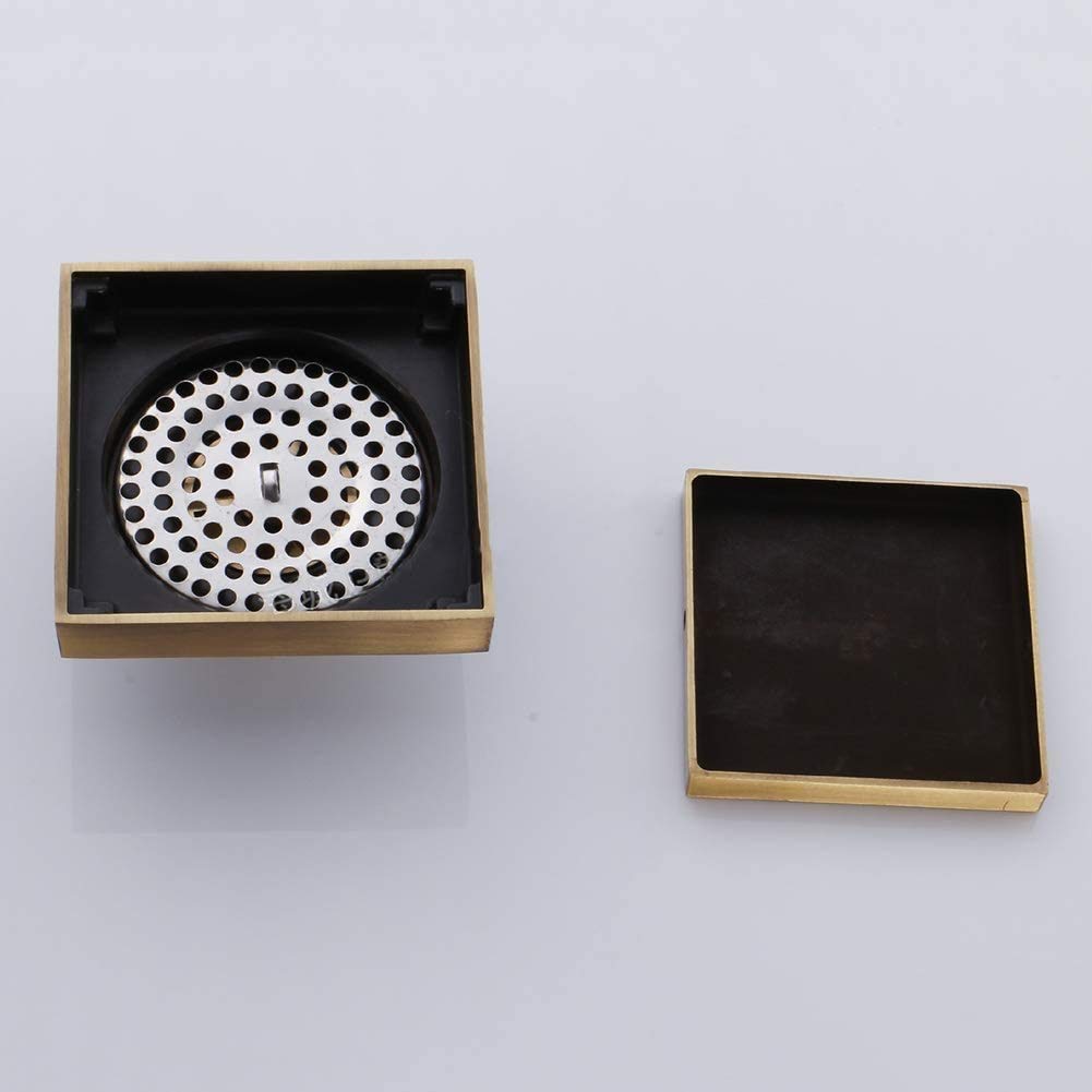 Square Anti-Odor Shower Drain Cover - Invisible Flat Design, Large-Displacement Anti-Clogging Drain Grate for Bathroom (Color: A) - Perfect for Modern Showers and Wet Rooms