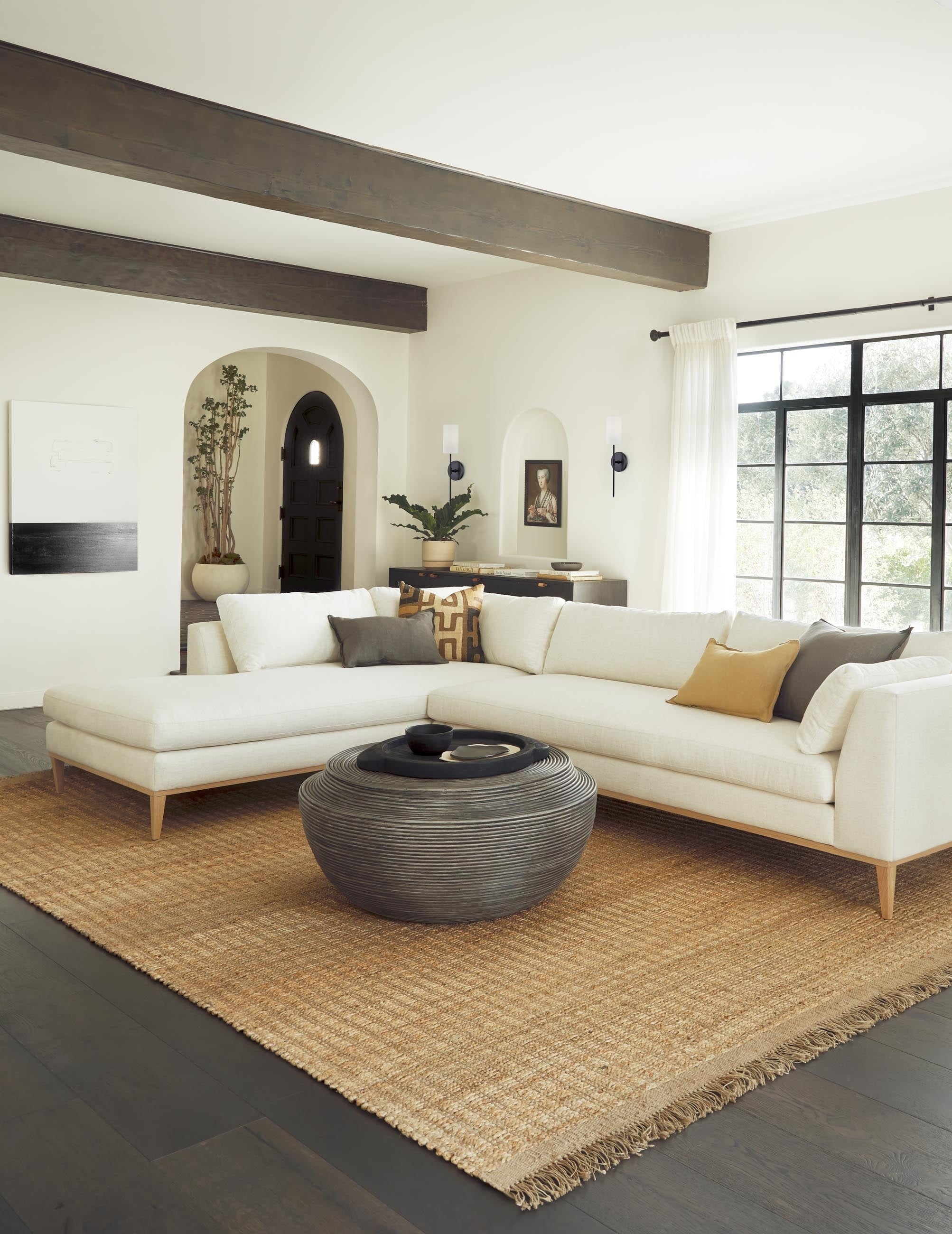 Frisco Round Coffee Table by Arteriors - Modern Wooden Living Room Furniture for Home Decor & Entertainment