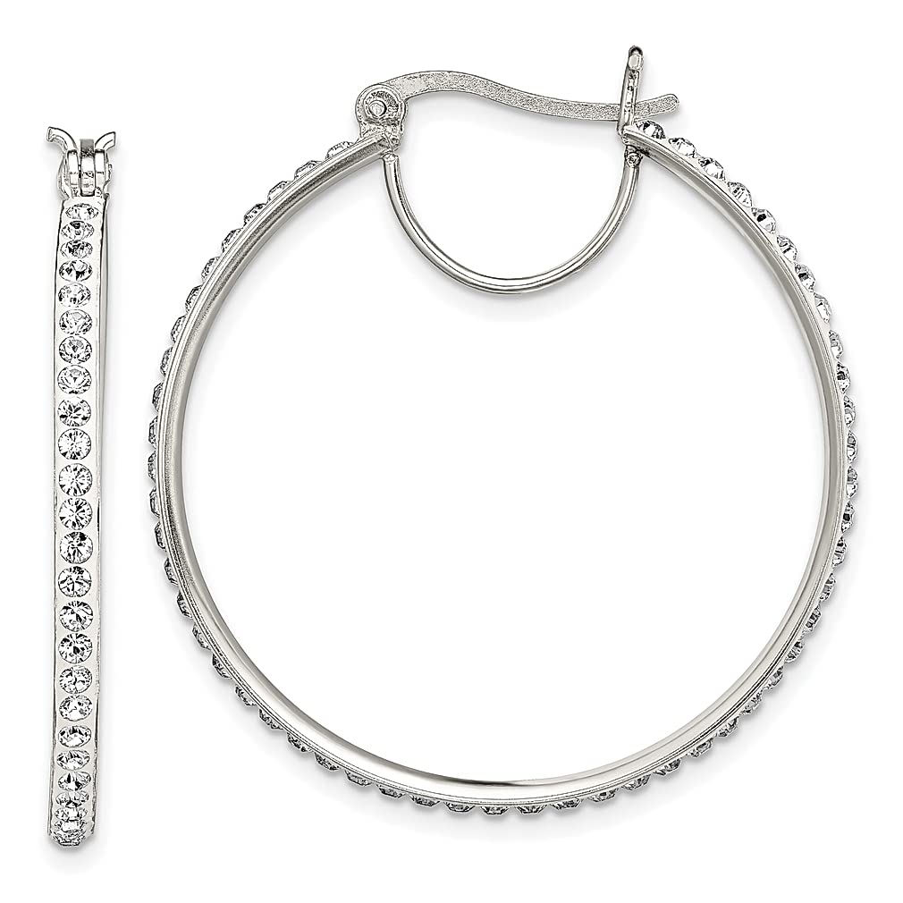 925 Sterling Silver Preciosa Crystal Hoop Earrings for Women - Elegant Fine Jewelry Set, Hypoallergenic Ear Hoops - Perfect Gift for Her, Birthday, Anniversary & Special Occasions