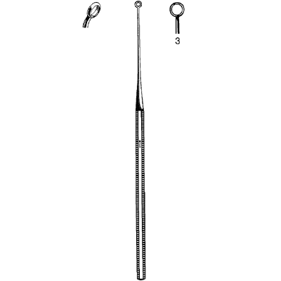 Buck Ear Curette Blunt Angled #3 67 2513 - Professional Ear Wax Removal Tool for Safe Cleaning at Home & Clinics
