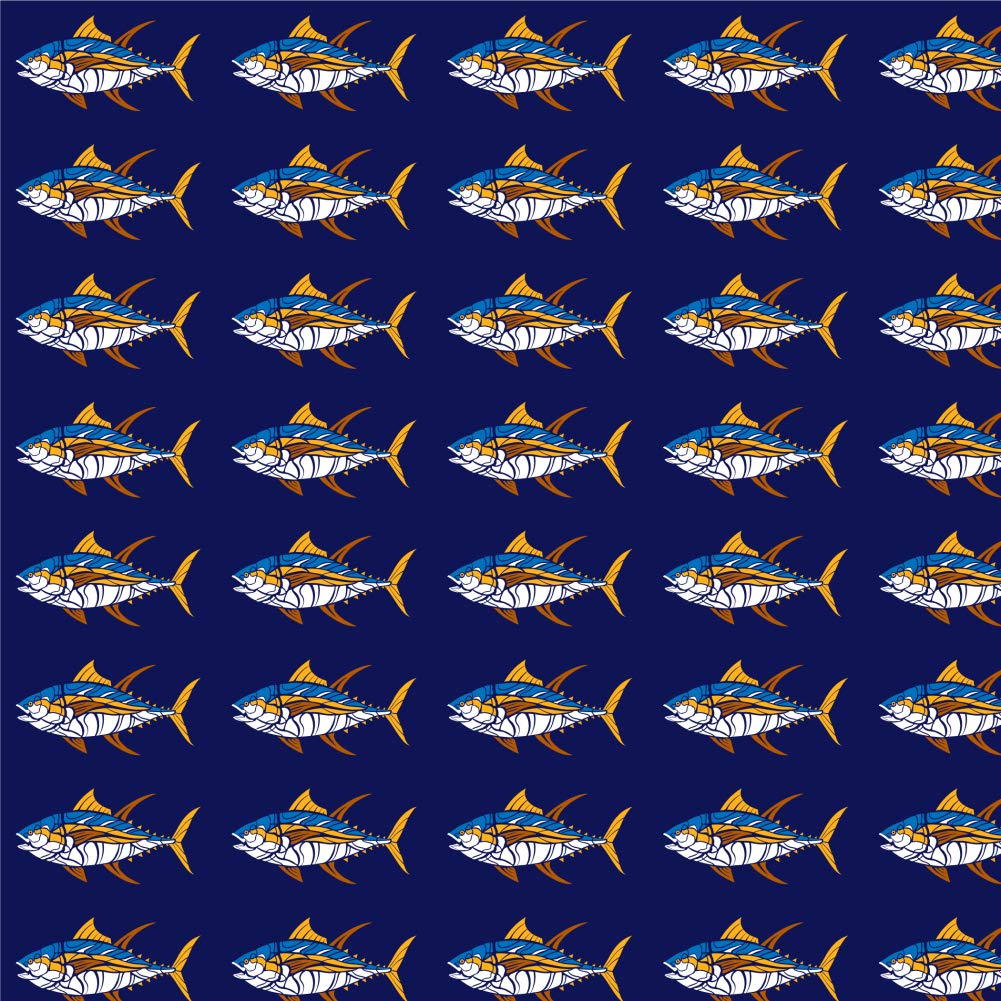 Tuna Fish Design Gift Wrap Paper Roll - Premium Wrapping Paper for Birthday, Christmas & Party Gifts - 12