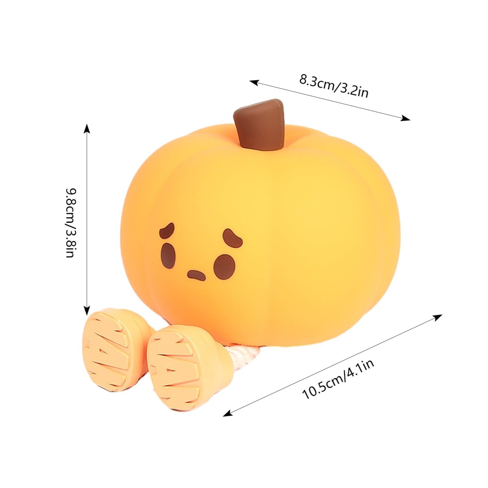 Cute Pumpkin LED Night Light - Halloween Silicone Touch Lamp for Kids & Adults - Soft Glow Desk Decor for Office, Nursery & Halloween Party (2-Pack) - Perfect for Bedtime, Home Decor & Holiday Gifts