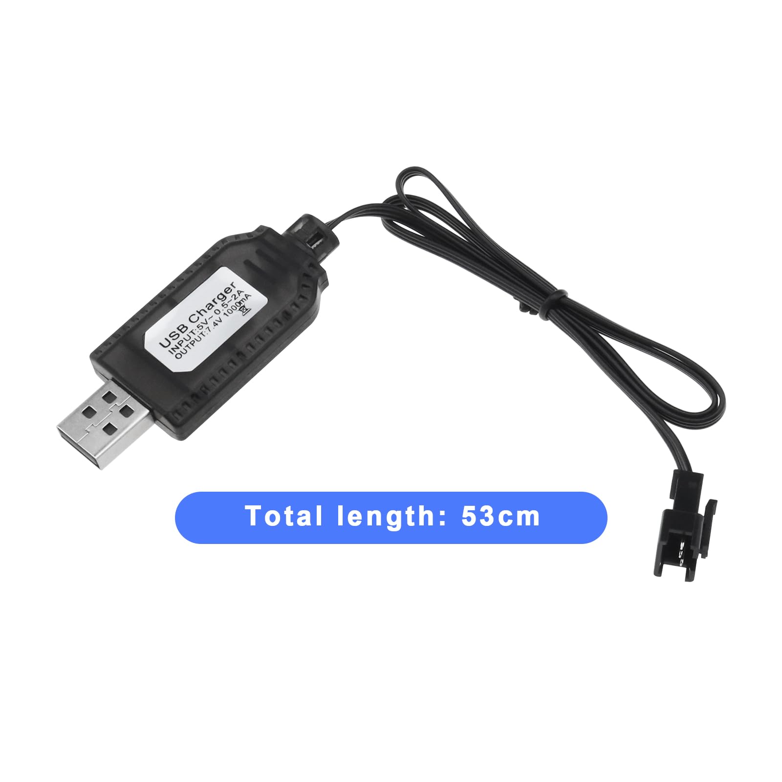 2Pcs SM-3P to USB Charging Cable for LiPo Batteries - Compatible with RC Cars, Drones, Remote Control Toys, LED Lights & Security Devices - Fast Charging Accessory with SM-3P Connector (Perfect for Hobbyists & DIY Electronics Projects)