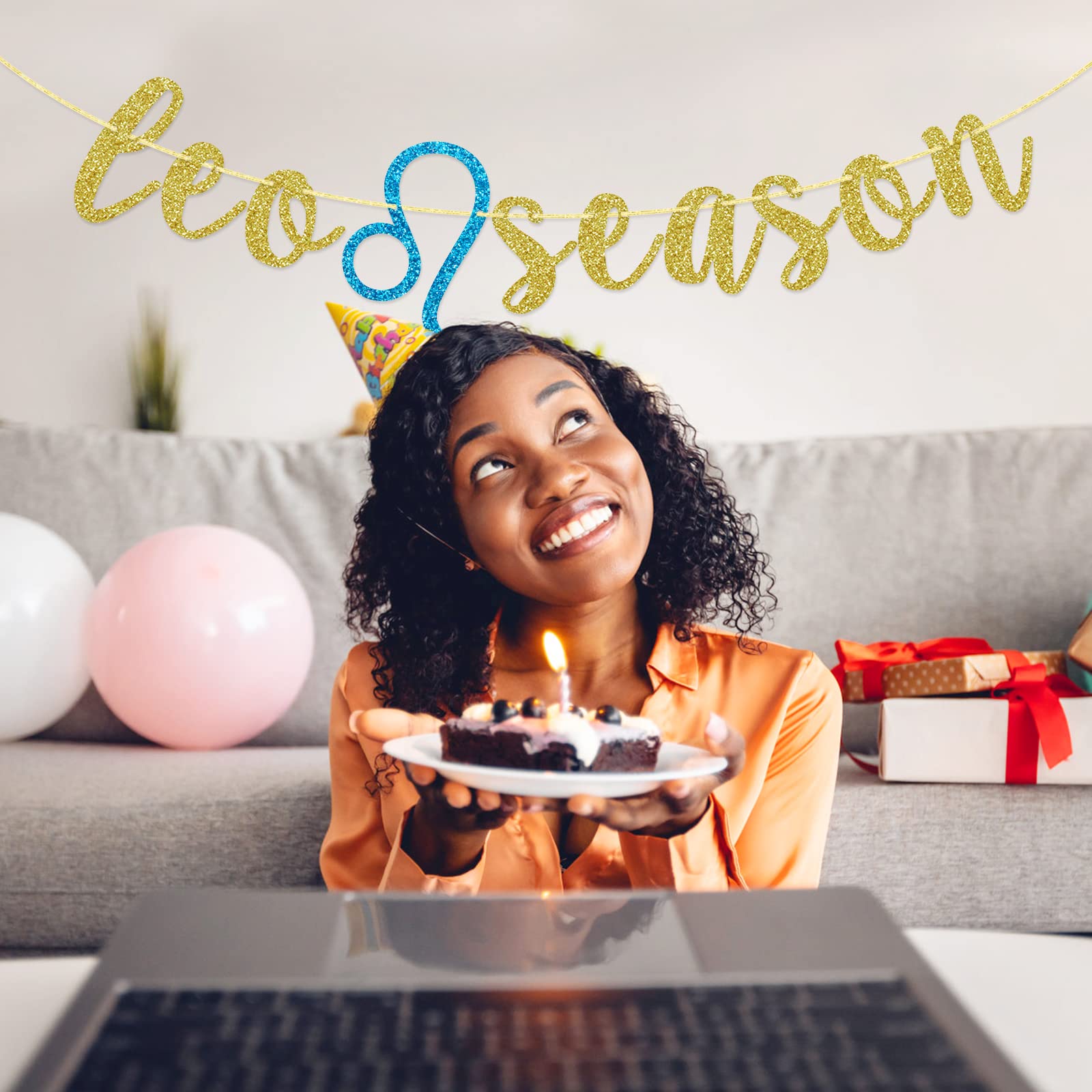 Leo Zodiac Birthday Banner - July August Birthday Party Decor for 18th 21st 25th 30th Birthday Celebrations - Perfect for Leo Season Parties, Baby Showers & Zodiac-Themed Events