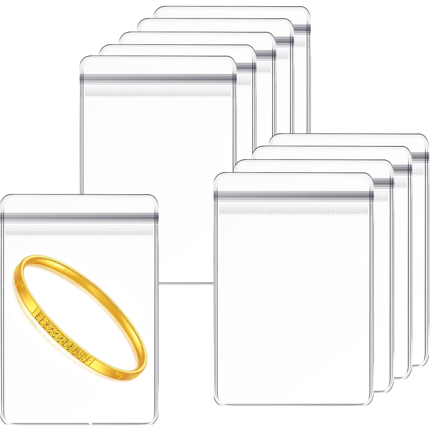 50 Pack Clear PVC Jewelry Storage Bags - 4x6 Inch Anti-Tarnish Zipper Pouch for Rings, Earrings & Necklaces - Transparent Plastic Bags for Jewelry Organization & Protection (Great for Travel, Retail Display & Home Storage)