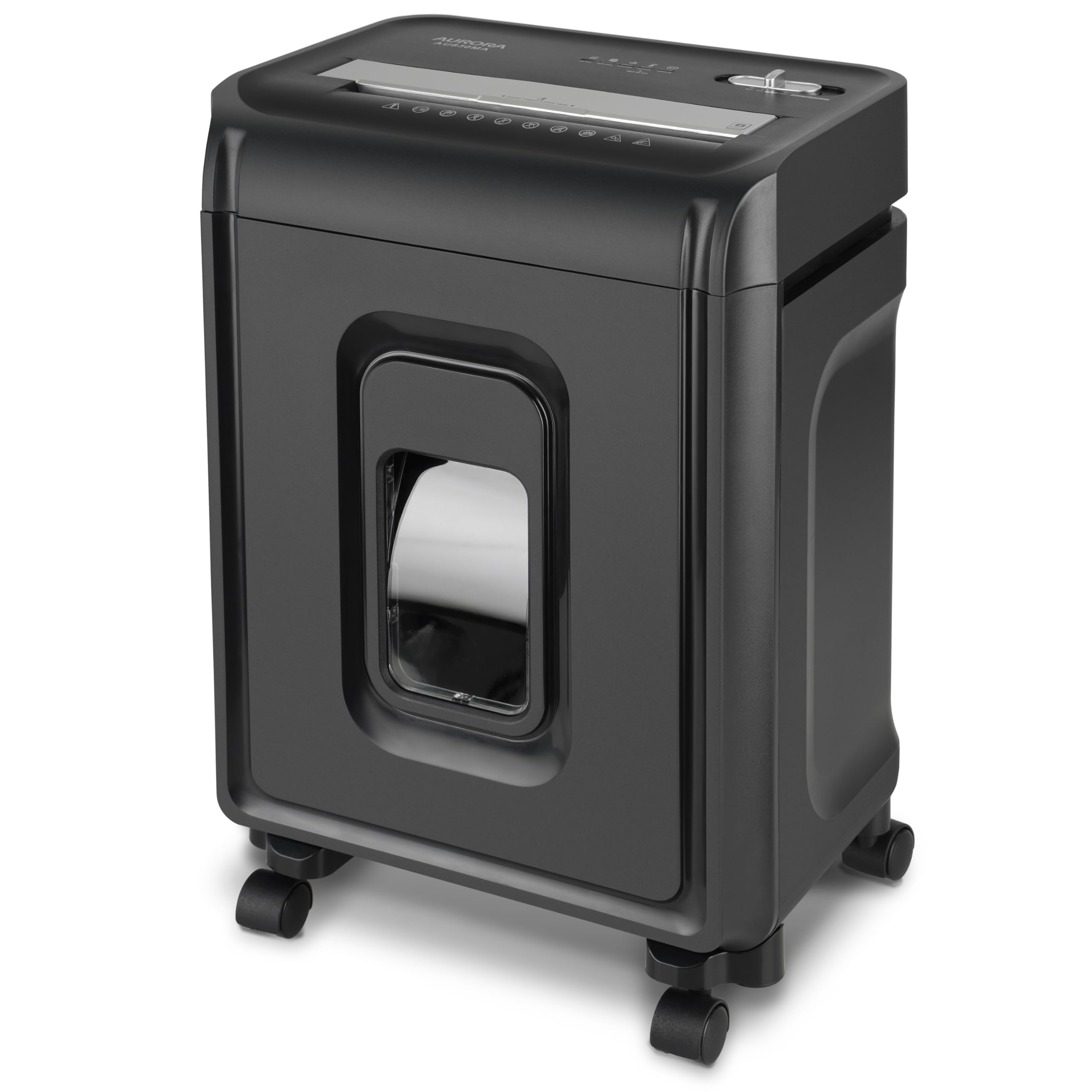 Aurora AU830MA High-Security P-5 Micro-Cut Paper Shredder - 8-Sheet Capacity, Credit Card Shredding, 20-Minute Runtime | Perfect for Home Office, Small Business & Document Security
