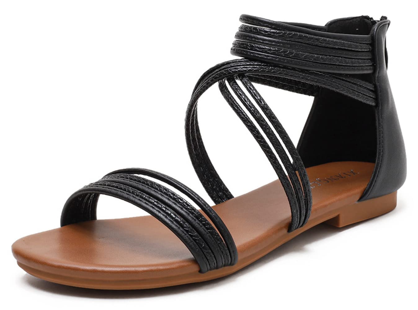 Women's Flat Sandals - Snake Print Bohemian Beach Sandals for Summer | Casual Ladies Sandals for Walking, Travel & Vacation Outfits