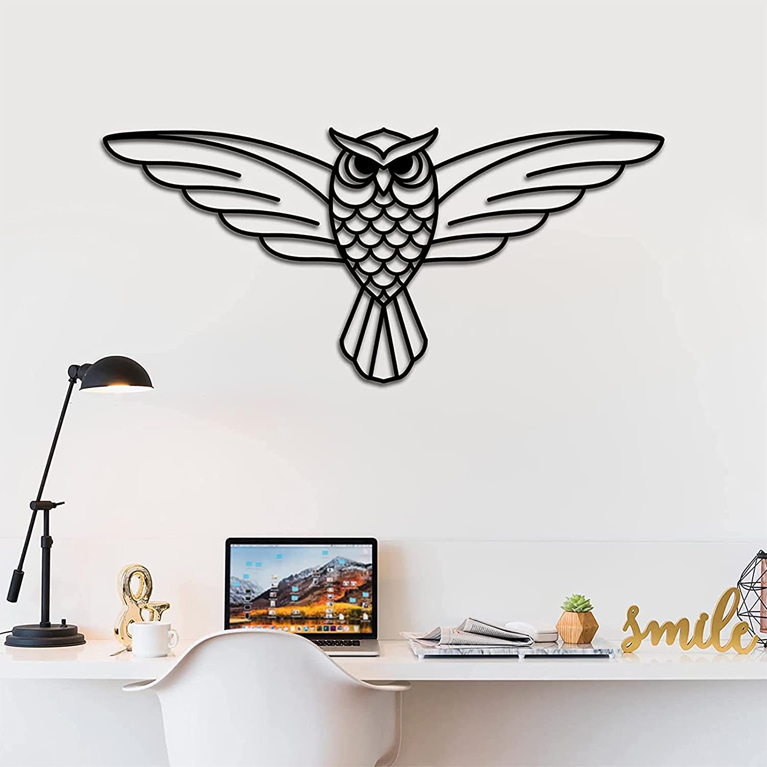 Premium 3D Metal Eagle Wall Art Decor - Handcrafted Eagle Silhouette Wall Sculpture for Home, Office, Bedroom & Living Room | Rustic Wildlife Decor for Cabin, Man Cave & Western Themed Spaces