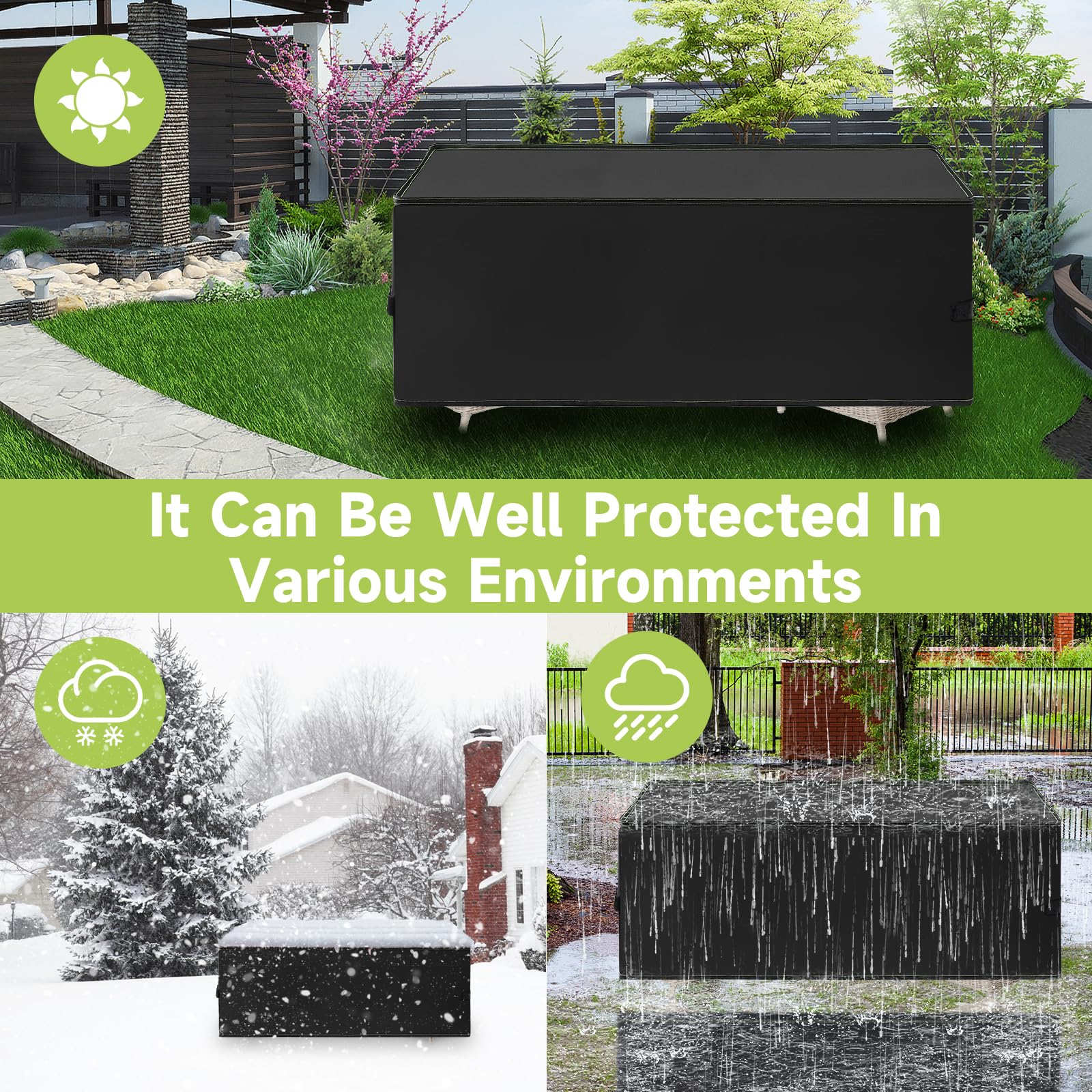 Waterproof Outdoor Patio Furniture Cover - Heavy Duty Durable Sofa & Chair Set Covers - Windproof Dustproof Protection for Table, Chairs & Outdoor Furniture - Perfect for Backyard, Deck, Garden & Poolside Use