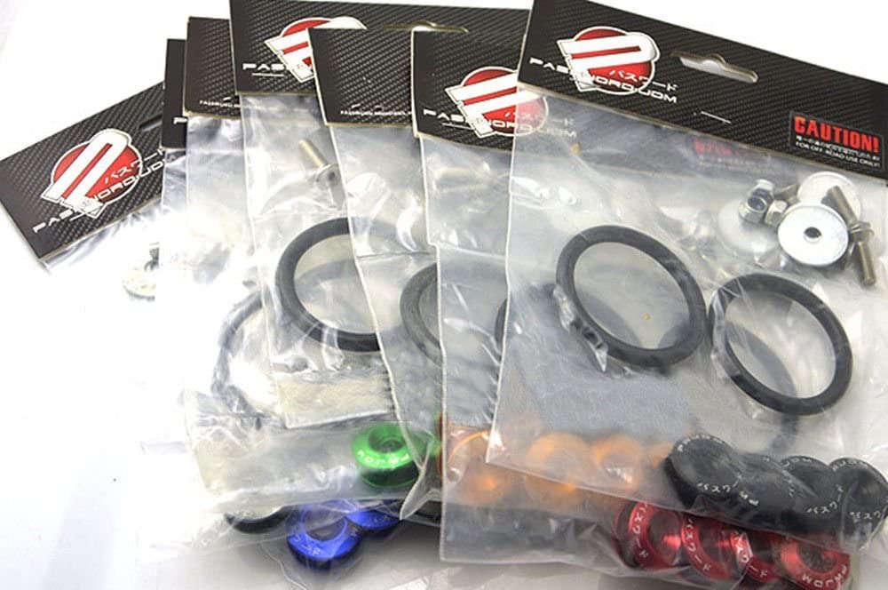 JDM Quick Release Fasteners Kit for Car Bumpers, Trunk & Fender Hatch Lids - Secure Fastening Solution for Racing, Drifting & Custom Car Modifications