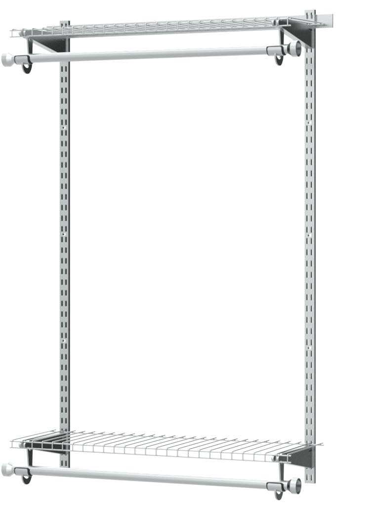 Rubbermaid Configurations Closet Shelves & Hanging Kit - 2 Pack 26-Inch Shelves in Titanium | Custom Pantry Organizer & Storage Solution for Home, Laundry, Bathroom, Mudroom, Pantry & Linen Closet | Perfect for Clothes Rack, Home Organization & Space Saving Storage