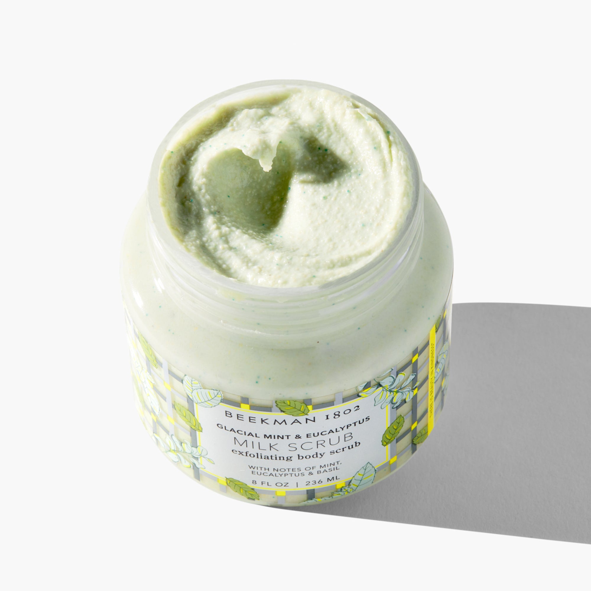 Glacial Mint & Eucalyptus Milk Scrub - Oat & Goat Milk Exfoliating Body Polish for Smooth Skin - Perfect for Spa Day & Self Care Routine