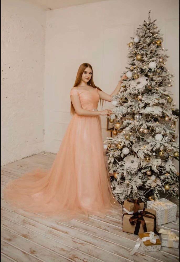 Elegant Off Shoulder A-Line Tulle Prom Dress for Women - Formal Evening Ball Gown for Homecoming, Wedding, Party & Special Occasions
