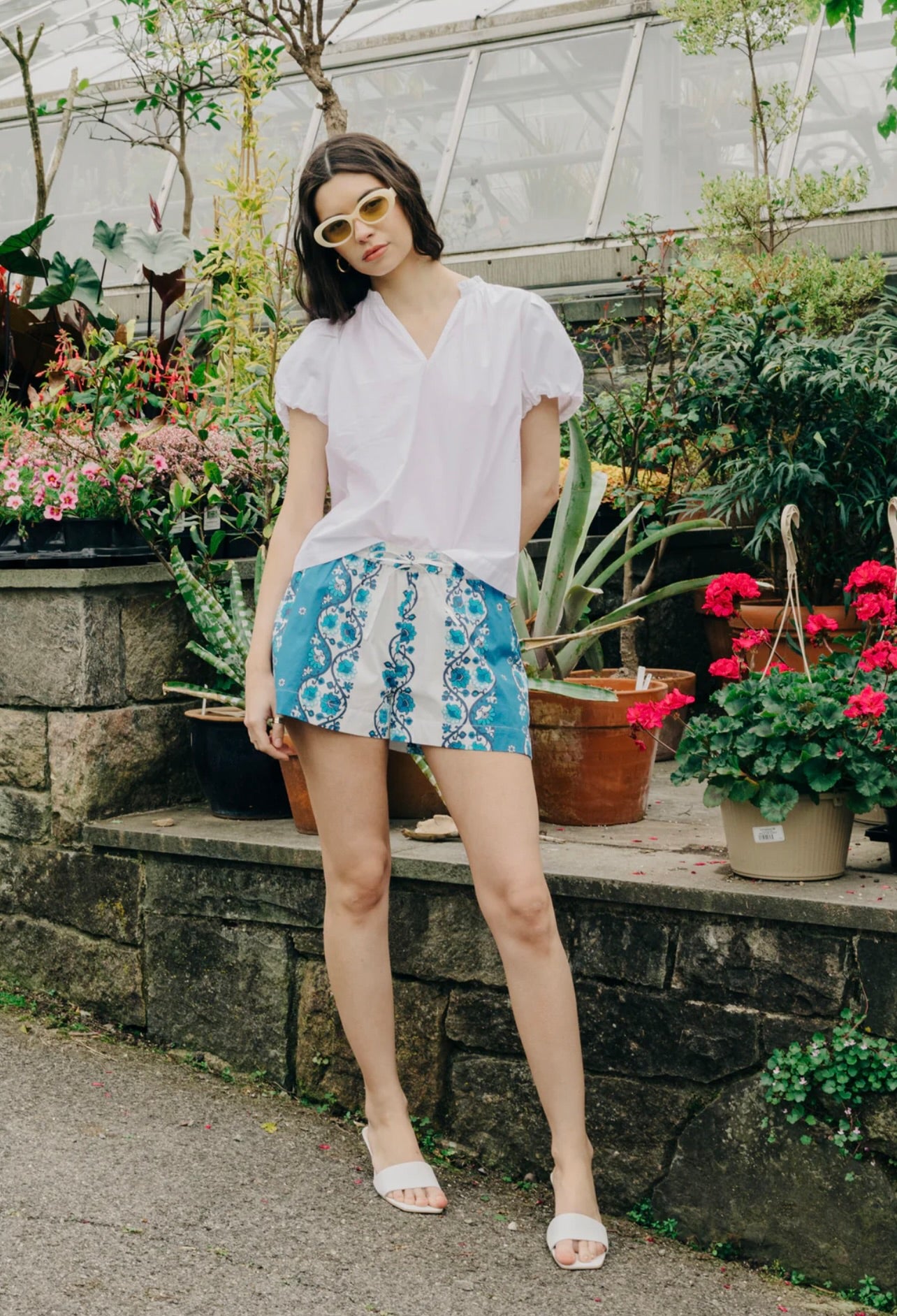 Women's Bay Shorts in Lynne Print - Comfortable Casual Summer Shorts for Beach, Yoga & Lounge Wear