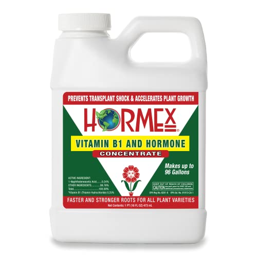 Hormex Vitamin B1 Rooting Hormone Concentrate (16oz) - Plant Growth Stimulator for Hydroponics, Aeroponics, Cuttings & Established Plants | Indoor & Outdoor Use | Promotes Strong Root Development for Healthier Plants