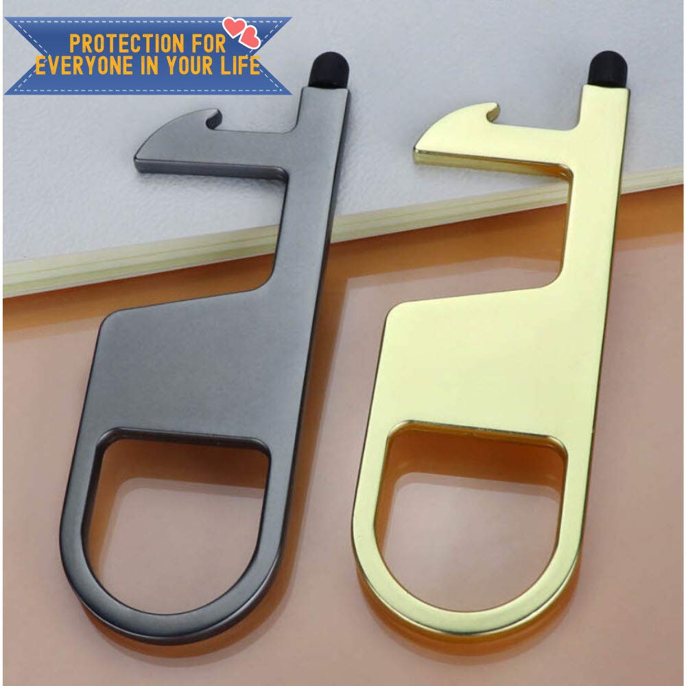 Clean Key Pro Multi-Tool with Stylus - Premium Gold Metal Handle for Everyday Carry, Office, Travel & Outdoor Adventures