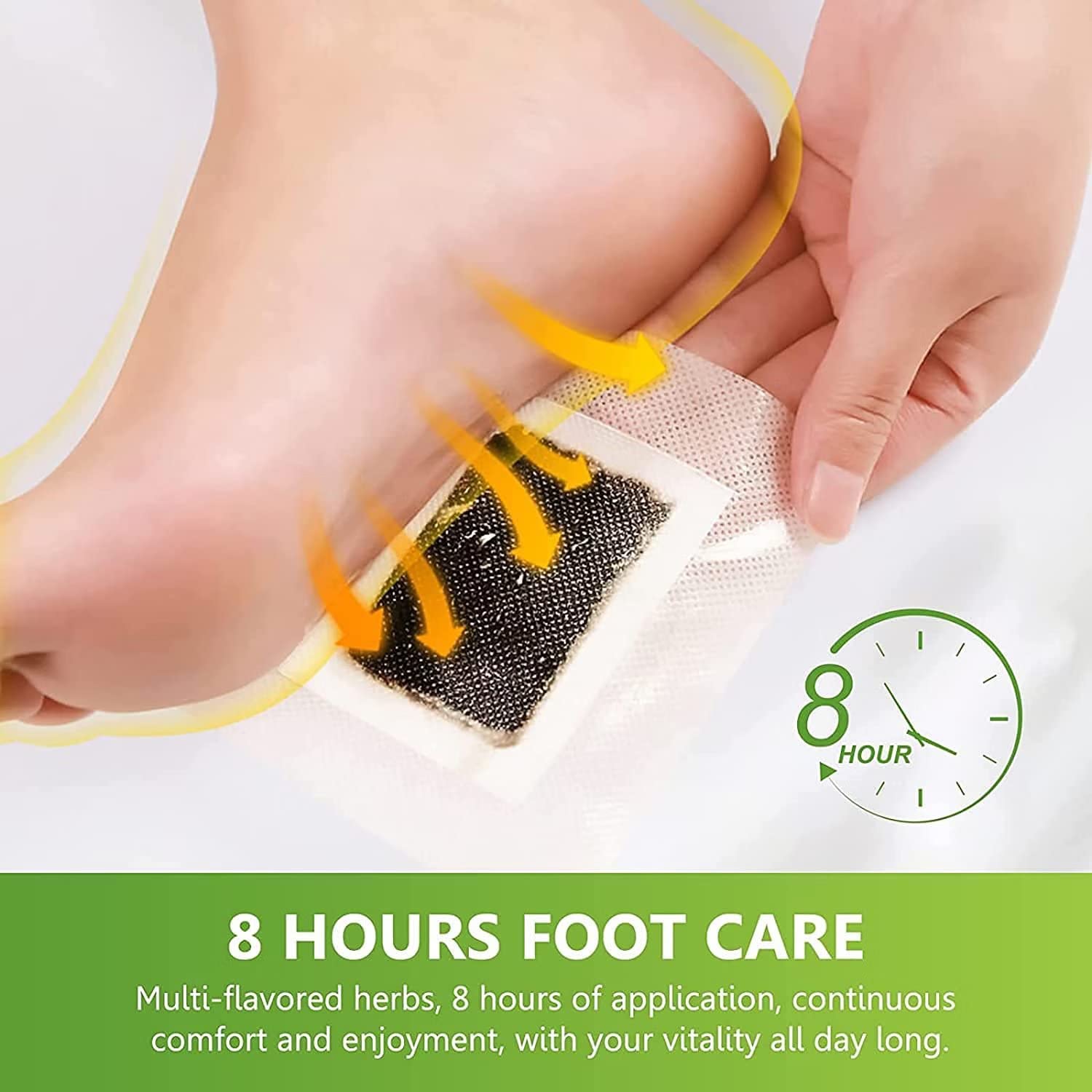 Prishva® Organic Detox Foot Pads - Natural Ginger & Herbal Ingredients for Toxin Removal, Stress Relief & Better Sleep - Pain-Free Adhesive Foot Pads for Body Cleansing (10 Pads) - Perfect for Nighttime Use, Spa Days & Post-Workout Recovery