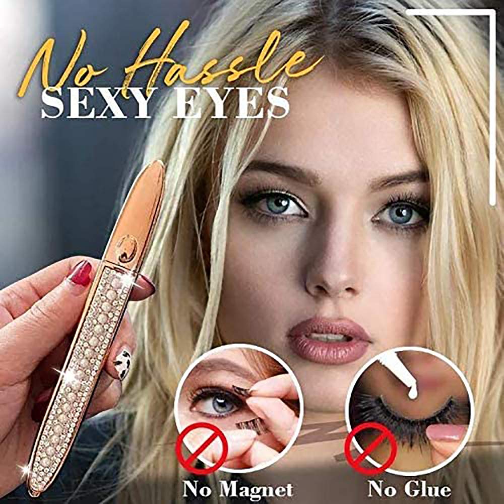 LELEBEAR 2 Pack Self-Adhesive Eyeliner Strips - Long Lasting Agaze Line N Lash (Blue & Blue) | Waterproof False Eyelashes for Party, Wedding & Daily Makeup
