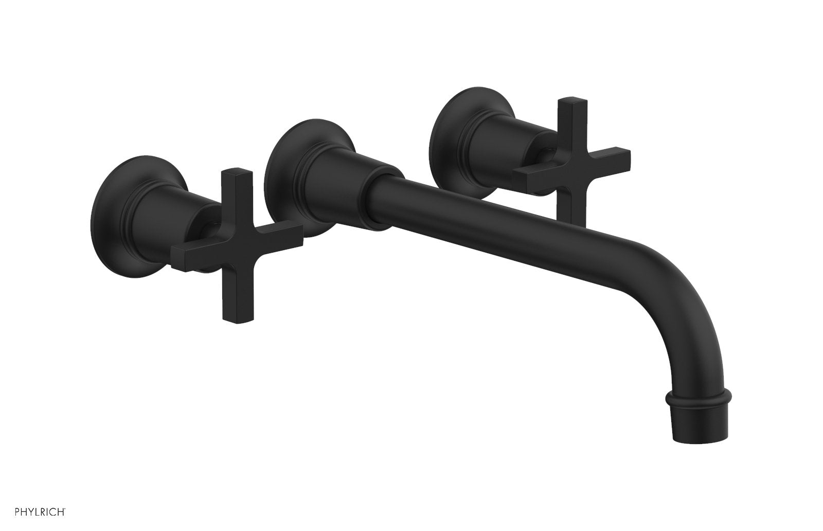 HEX MODERN Wall Mounted Lavatory Faucet Set with 10-Inch Spout and Cross Handles - Model 501 13 10 - Perfect for Bathroom Vanity, Powder Room & Modern Home Decor