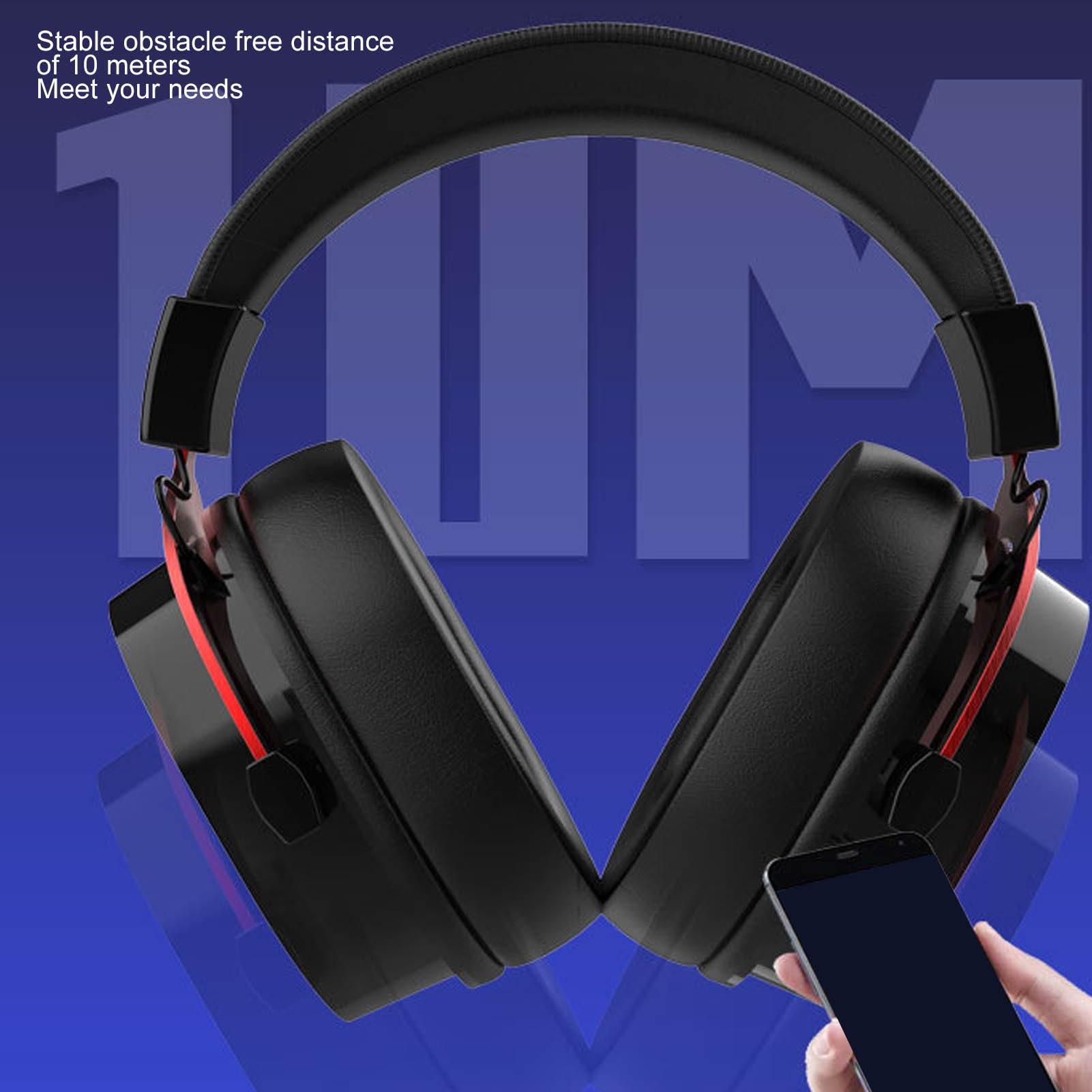 Annadue Wired & Wireless Gaming Headset with Noise Cancelling Mic - Stereo Bluetooth Computer Headphones for PC, Laptop - Perfect for Gaming, Streaming & Online Meetings