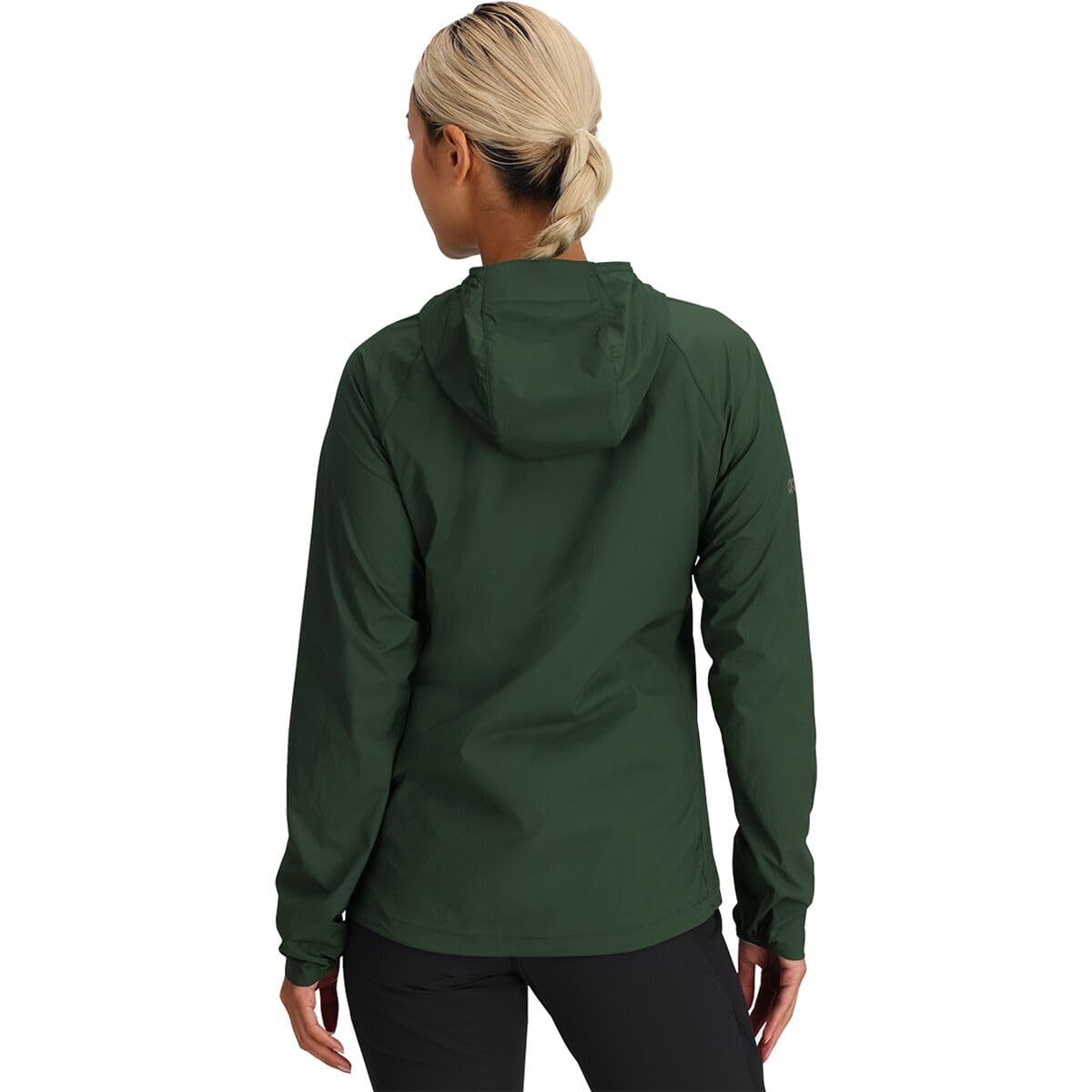 Outdoor Research Women's Shadow Wind Hoodie - Lightweight Windproof Jacket for Hiking & Running (Grove, Size L) | Perfect for Outdoor Adventures & Travel