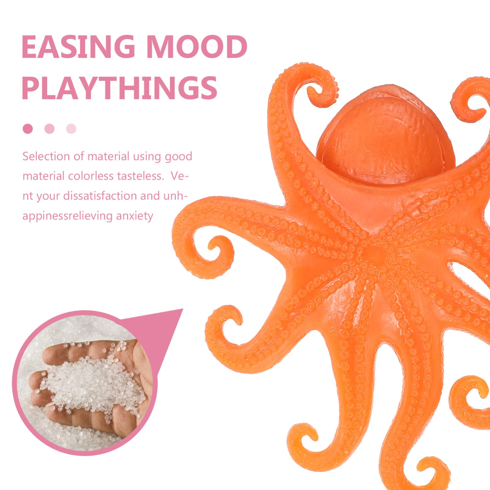Lifelike Octopus Squeeze Stress Relief Toy - Soft Mochi Animal Sensory Fidget Toy for Anxiety, ADHD & Relaxation - Cute Cartoon Desk Decor & Gift for Kids & Adults