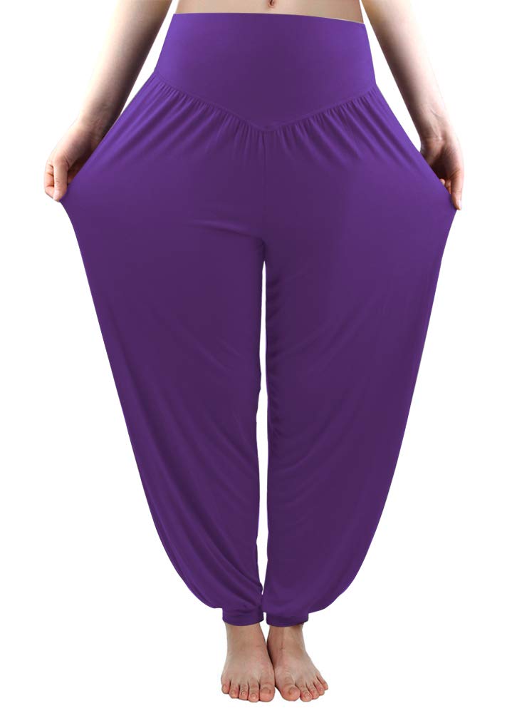 FitGlam Women's Harem Pants - Plus Size Flowy Lounge Yoga Pants, Baggy Joggers for Dance & Comfort - Perfect for Yoga, Home Wear & Casual Outfits