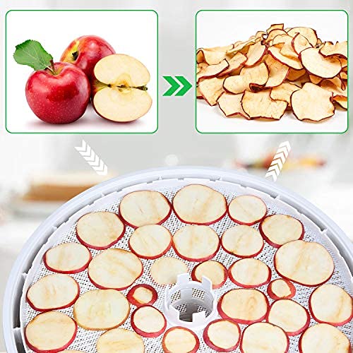 Blulu 8-Piece Round Silicone Dehydrator Sheets Set - Non-Stick Fruit Dehydrator Mats, Reusable Steamer Mesh Sheets for Food Dehydrators - Perfect for Drying Fruits, Vegetables, Herbs & Jerky at Home