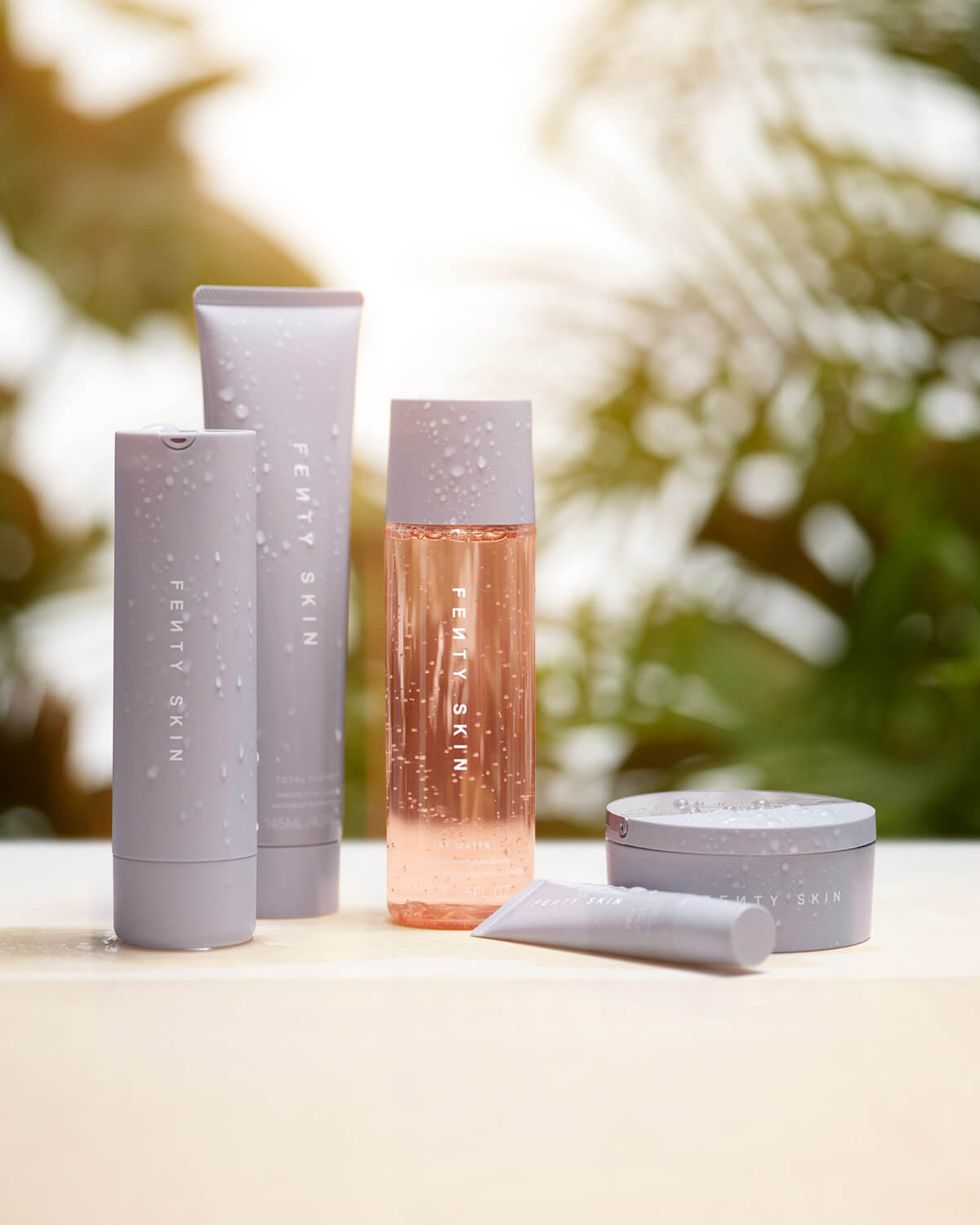 Fenty Skin Vault 5-Piece AM + PM Skincare Set - Hydrating Cleanser, Toner, Moisturizer & Sunscreen for Glowing Skin | Perfect for Daily Skincare Routine & Travel