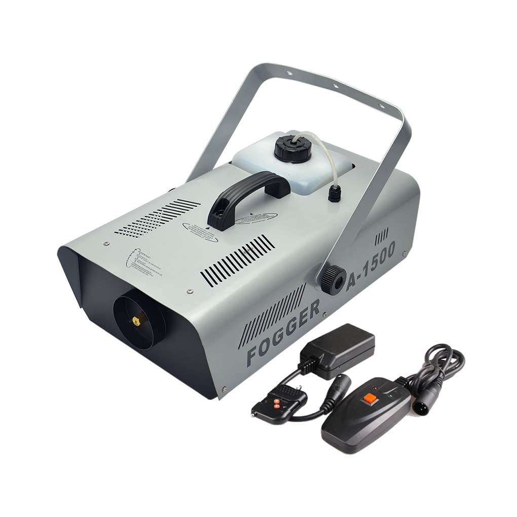 1500W Thermostatic Fog Machine with Remote & Wired Control - Professional Smoke Generator for Stage Lighting, Home Parties, Weddings, Halloween & DJ Events (Model A1500)
