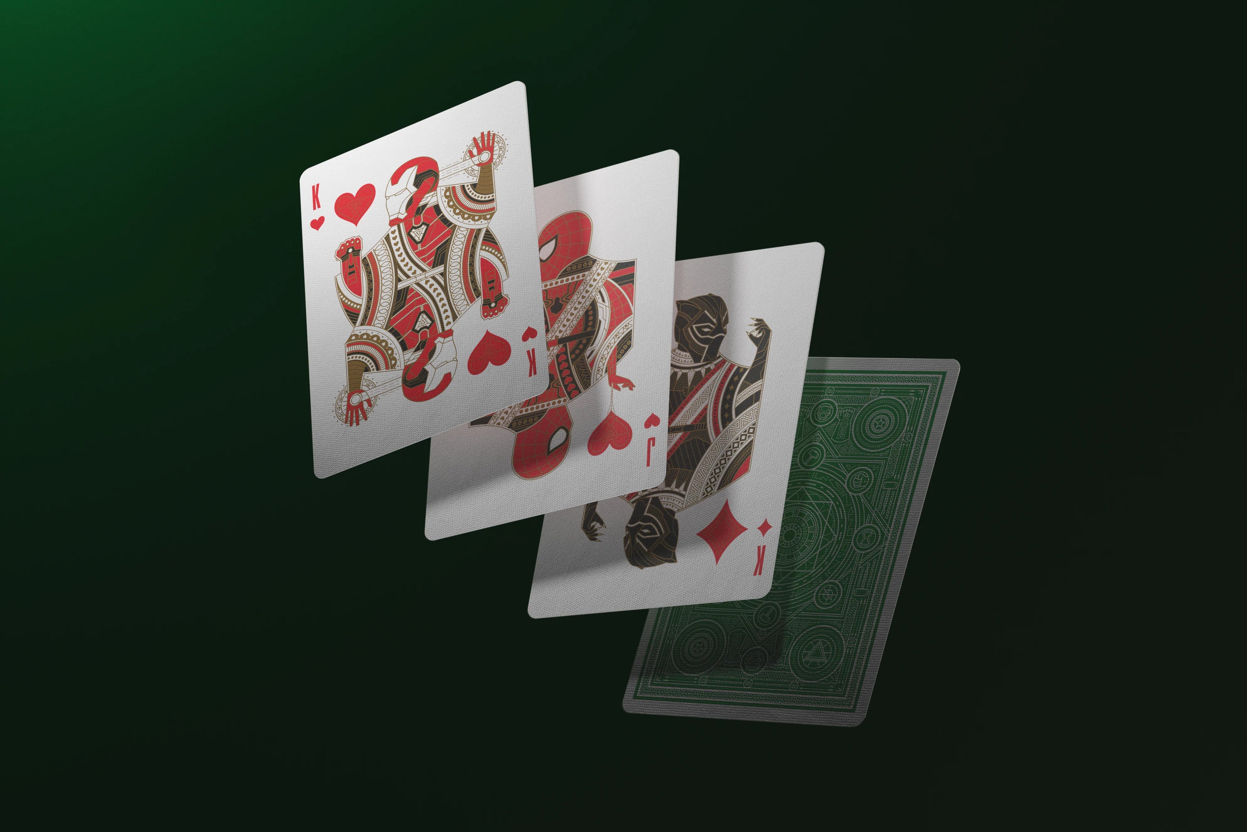 Marvel Avengers Playing Cards - Green Edition | Premium Superhero Card Game for Collectors & Game Nights | Perfect for Parties, Gifts & Family Fun