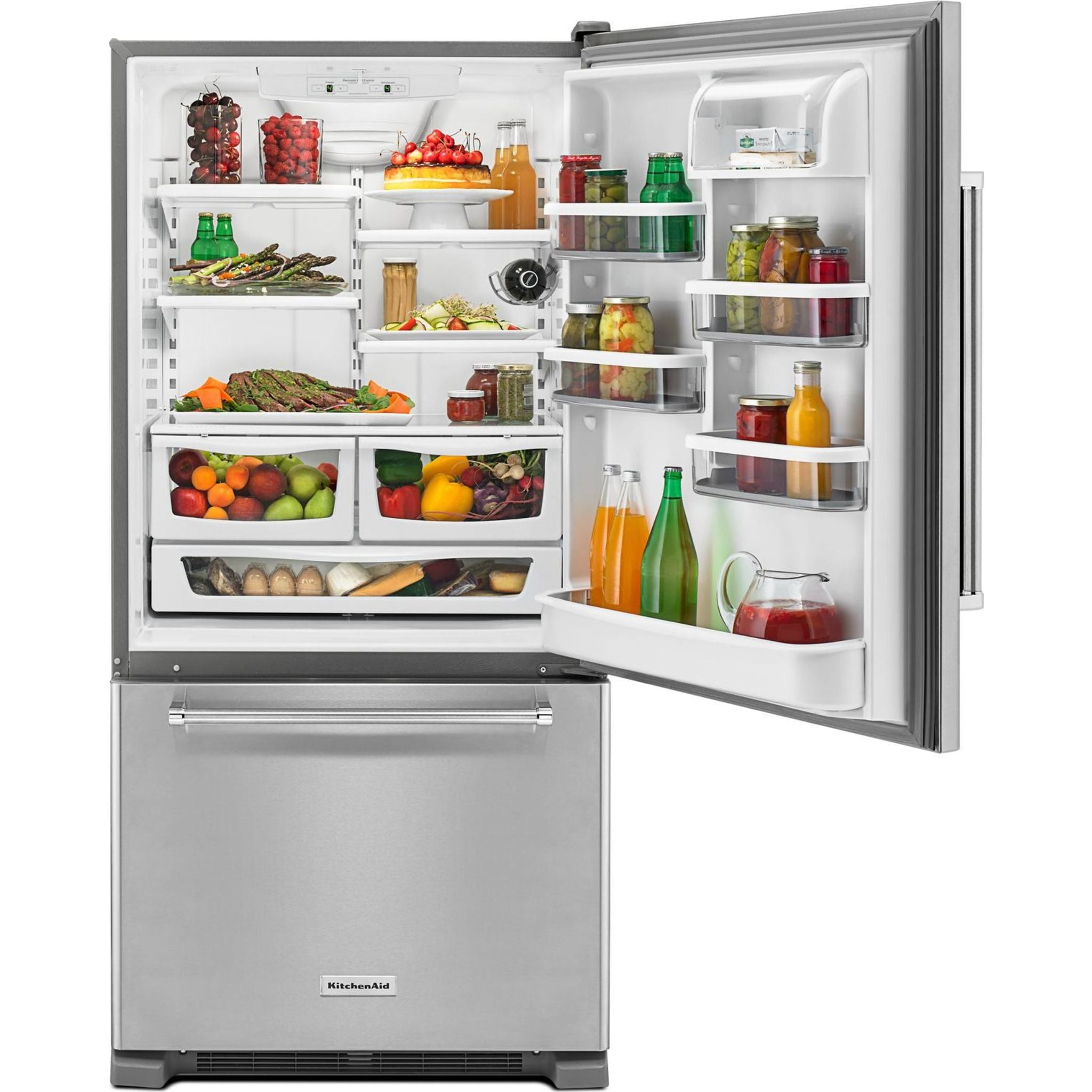 KitchenAid KRBR102ESS 36-Inch Bottom Freezer Refrigerator - Stainless Steel, Energy Star Certified | Perfect for Modern Kitchens & Open Floor Plans