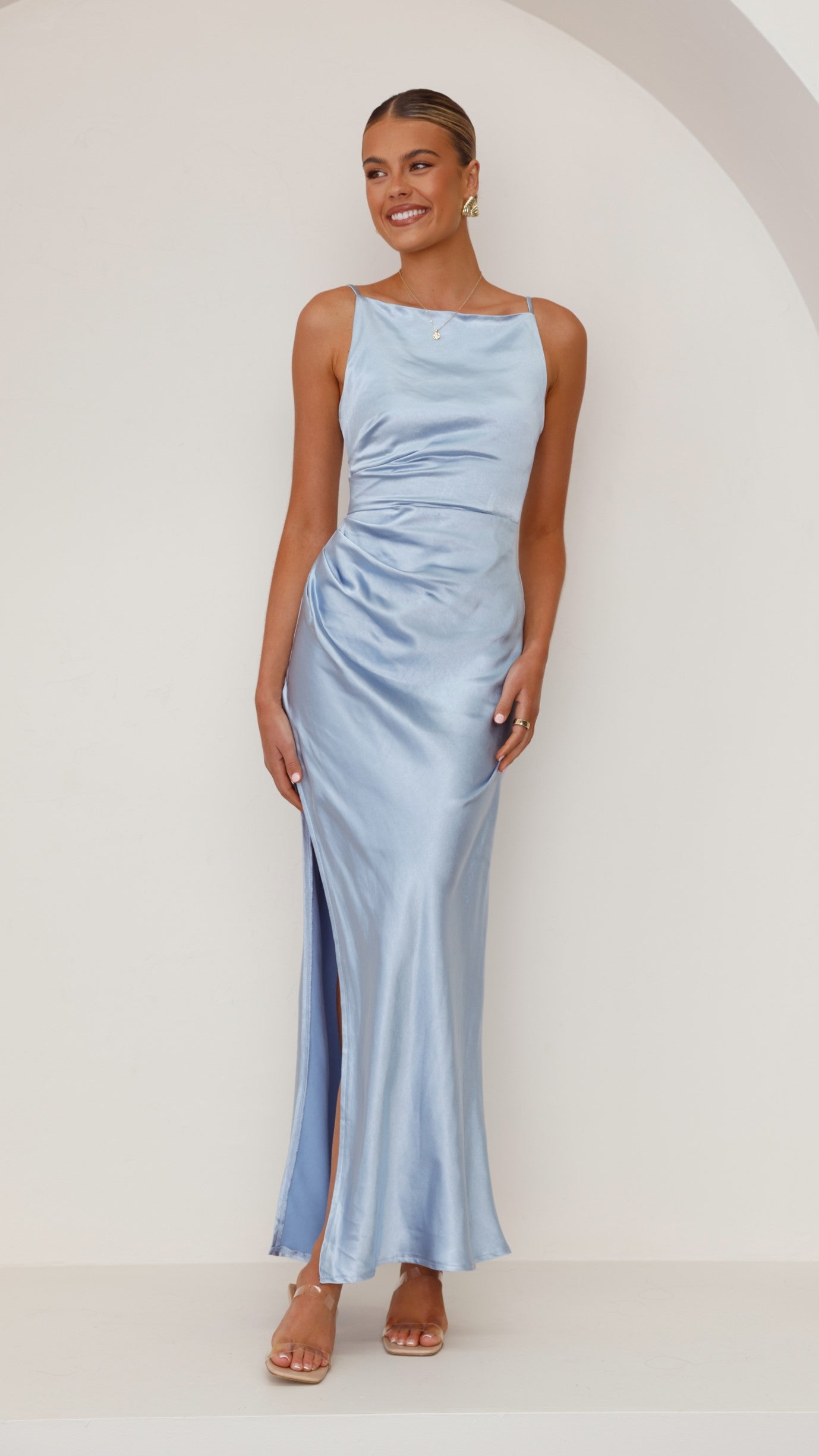Ava Maxi Dress for Women - Flowy Long Summer Dress in Blue | Perfect for Beach, Vacation, and Casual Wear