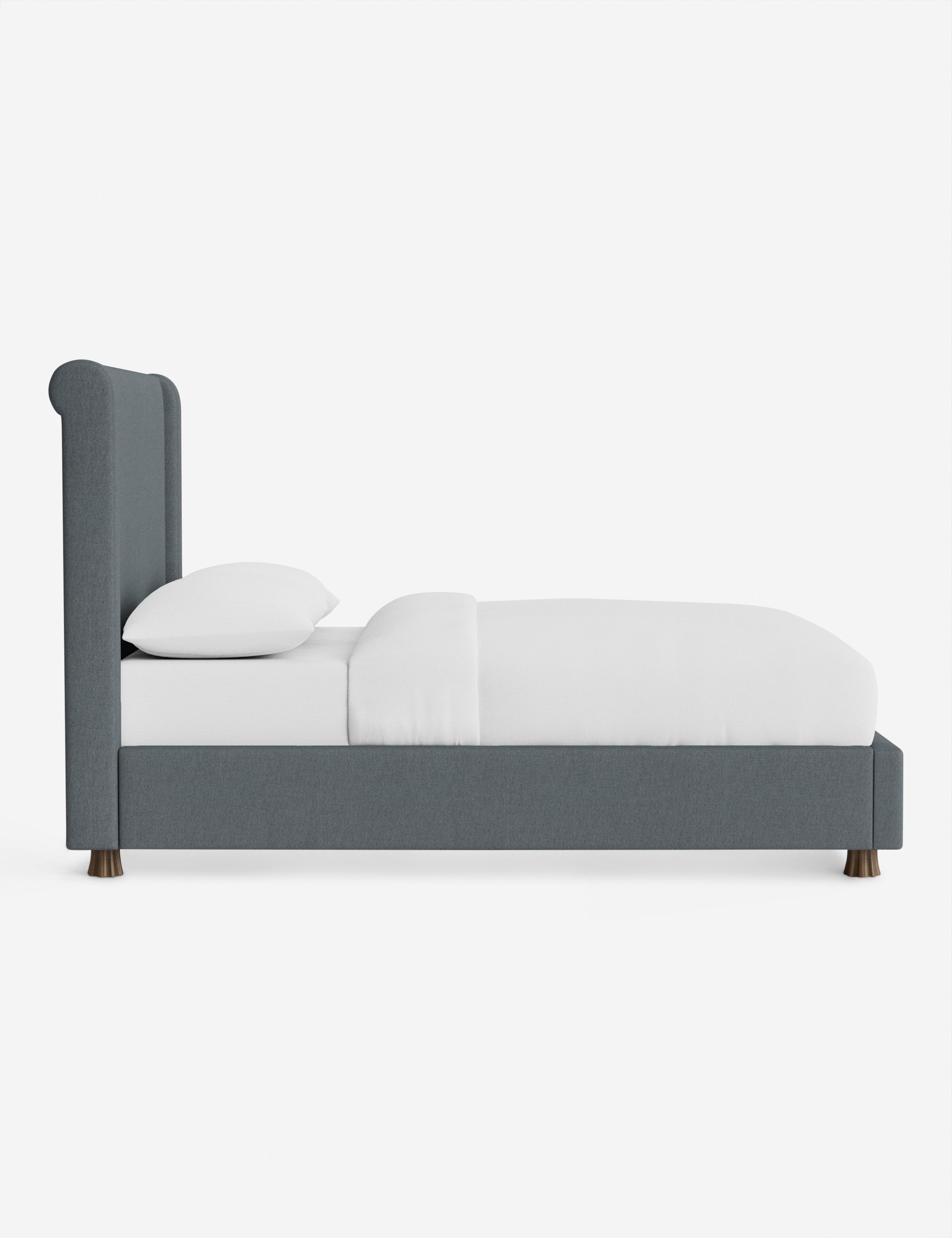 Domme Platform Bed by DISC Interiors - Modern Minimalist Wooden Bed Frame with Low Profile Design | Perfect for Contemporary Bedrooms, Lofts & Small Spaces