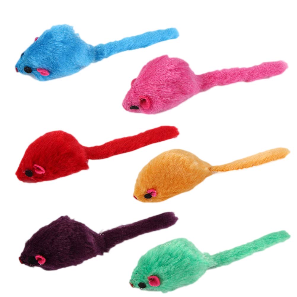 12Pcs Plush Mouse Cat Toys with Sound - Interactive Pet Toys for Kittens & Cats - Perfect for Playtime, Training & Indoor Entertainment