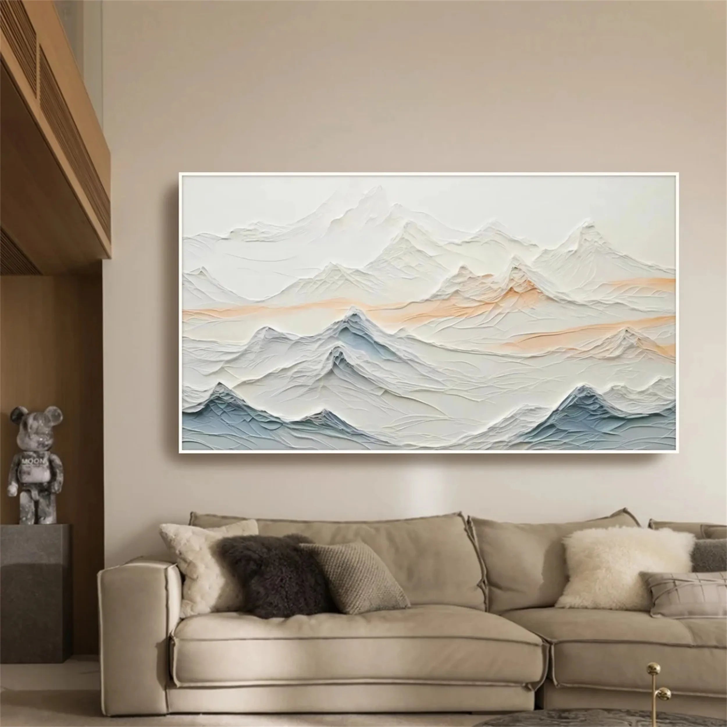 Minimalist Textured Plaster Art Painting - Modern Abstract Wall Decor for Living Room, Bedroom & Office | #MM244
