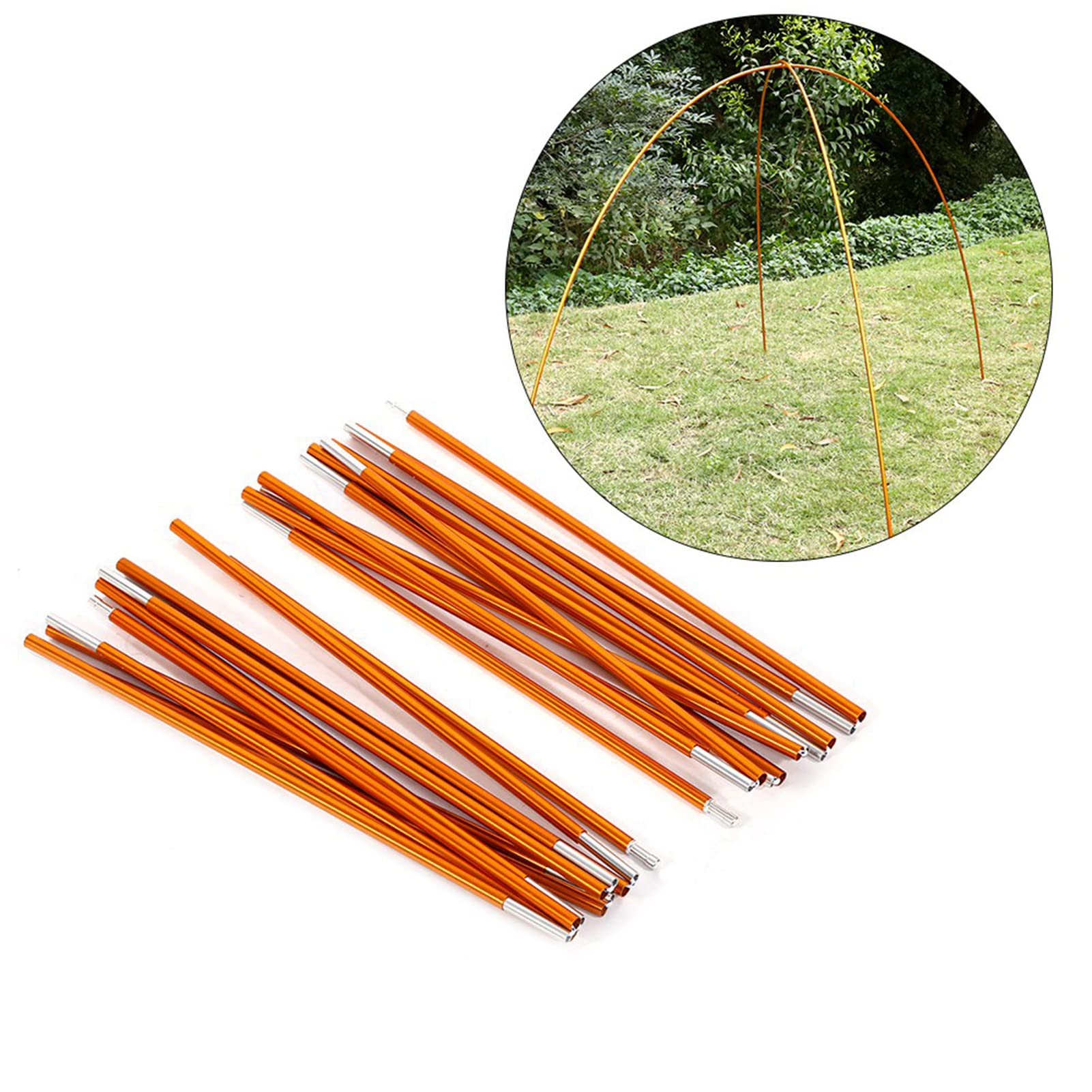 Fiberglass Tent Pole Replacement - Double Folding Support Frame for Camping, Hiking & Awning - Durable Tent Accessories for Outdoor Adventures