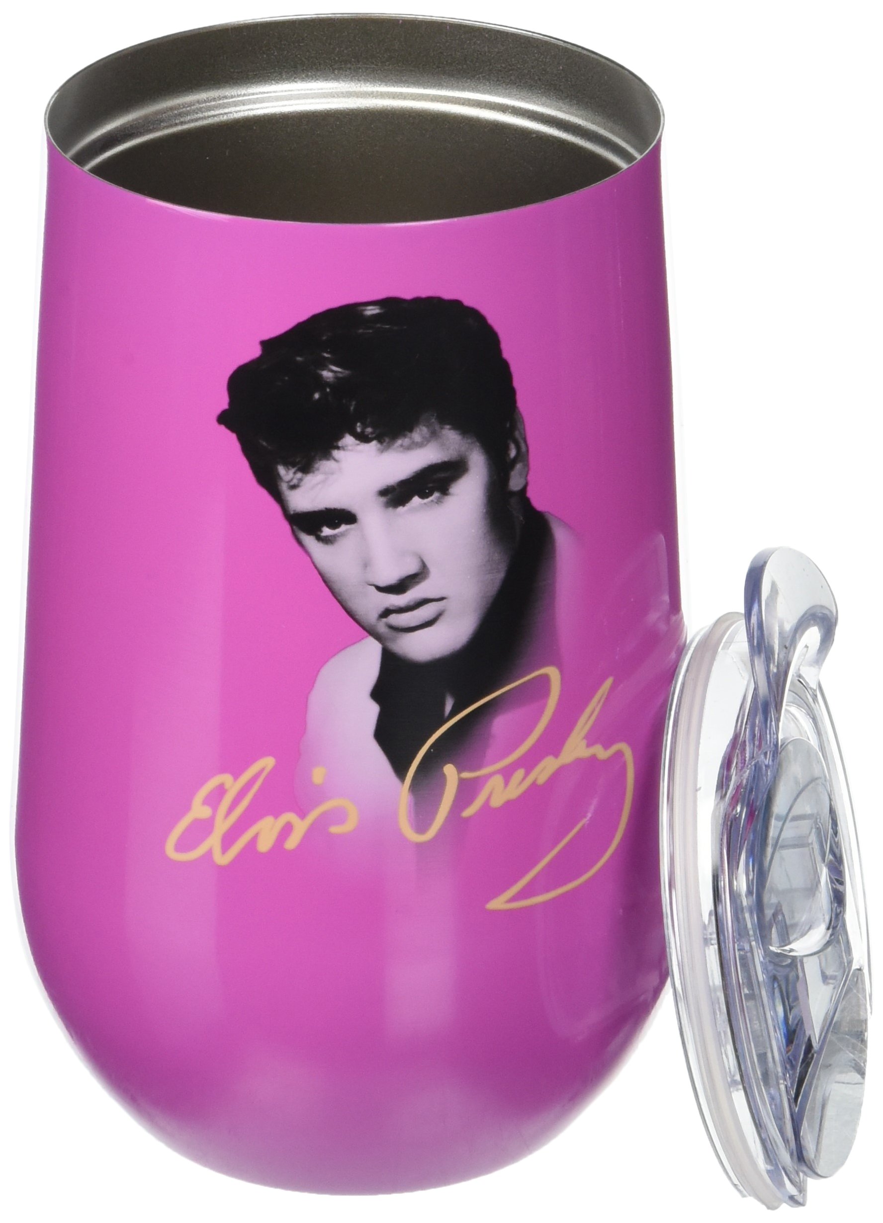 Elvis Presley Stainless Steel Wine Tumbler - 20oz Insulated Cup with Lid | Perfect for Concerts, Parties & Elvis Fan Gifts | Spooontiques 16947