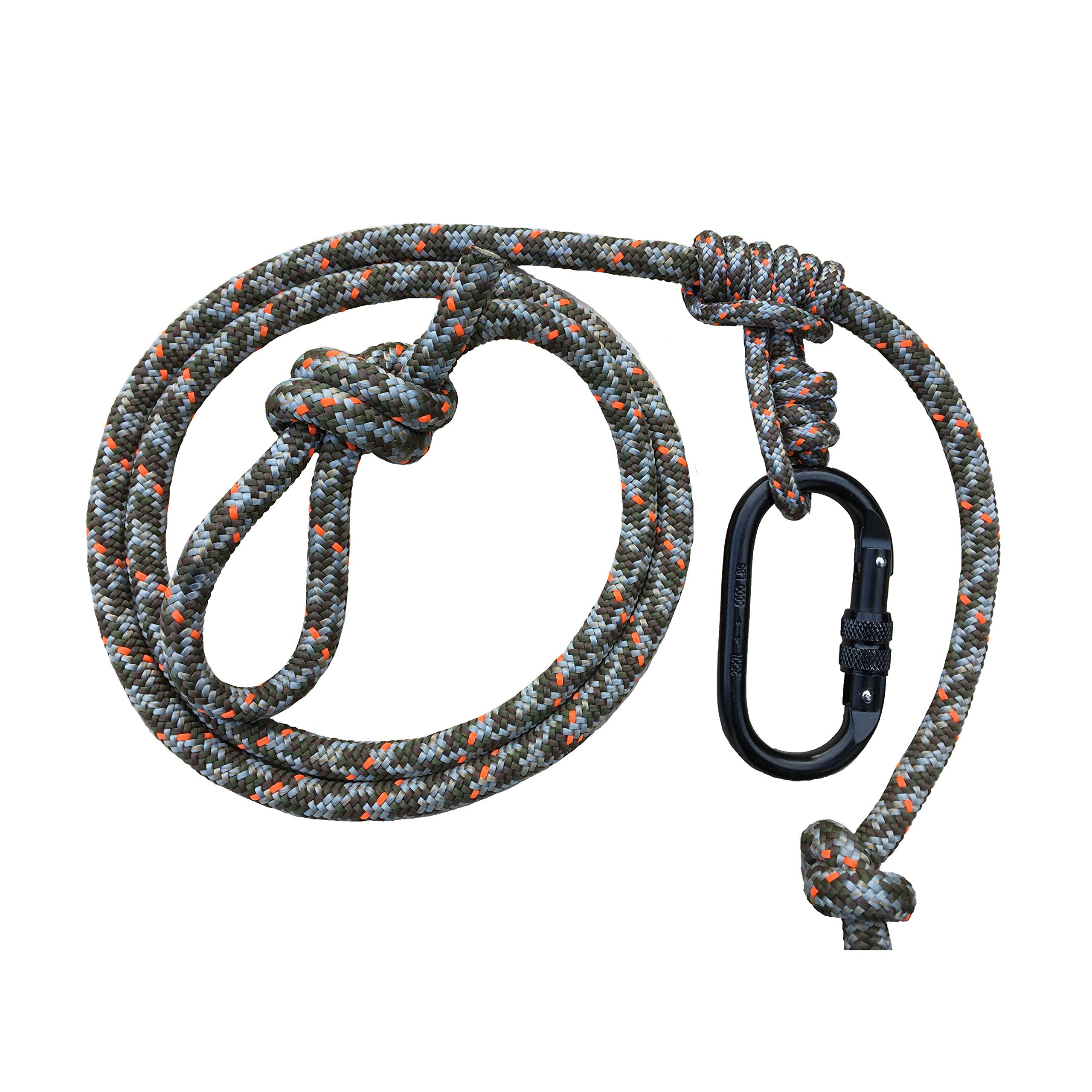 ZOOK Tree Tether 1.0 - Adjustable Safety Harness for Hunting & Tree Climbing | Fall Protection Gear for Tree Stands | Heavy Duty Tree Strap with Carabiner | Perfect for Outdoor Adventures, Hunting Safety & Arborist Work