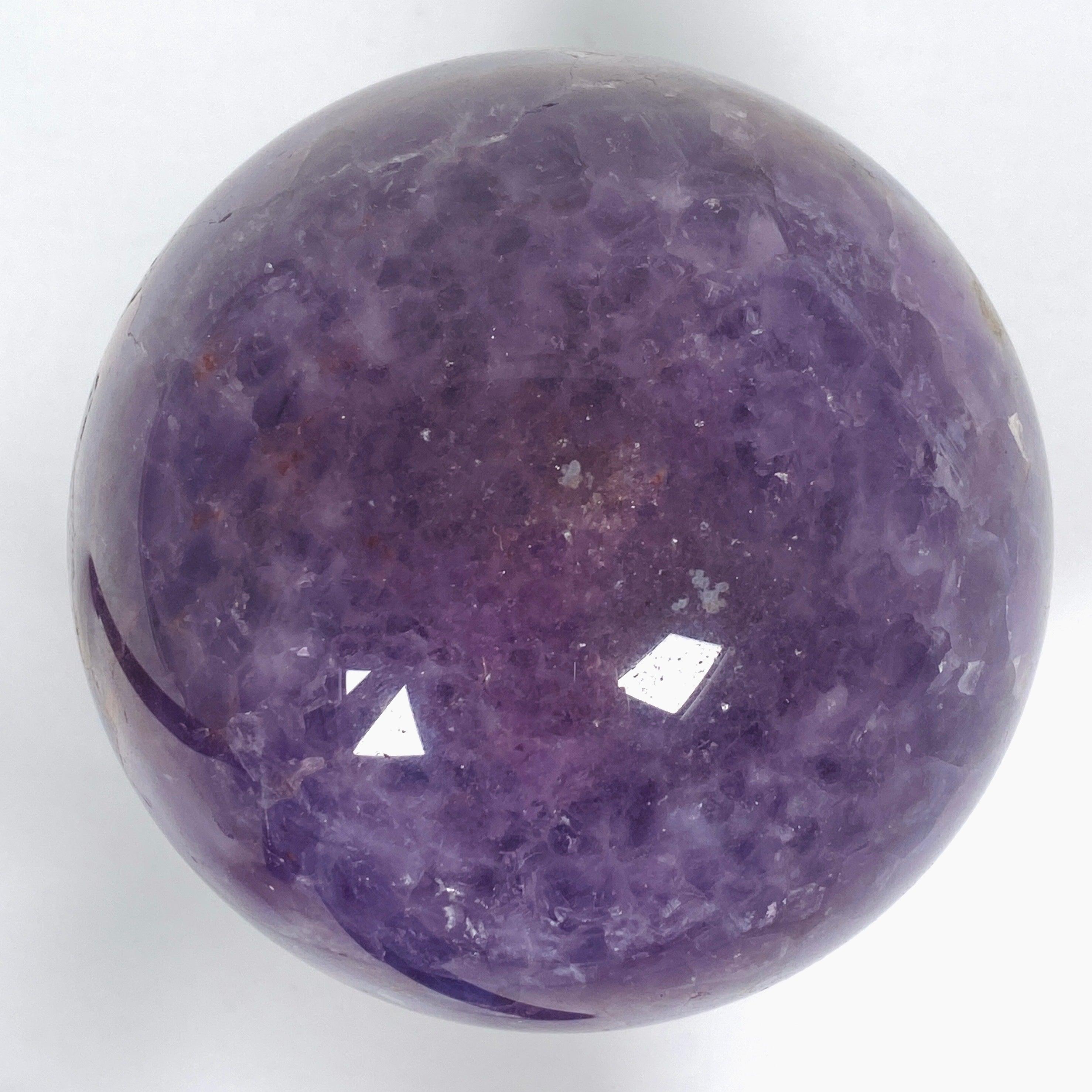 Natural Amethyst Agate Sphere - AMAS 01 Crystal Healing Stone for Meditation, Reiki & Home Decor