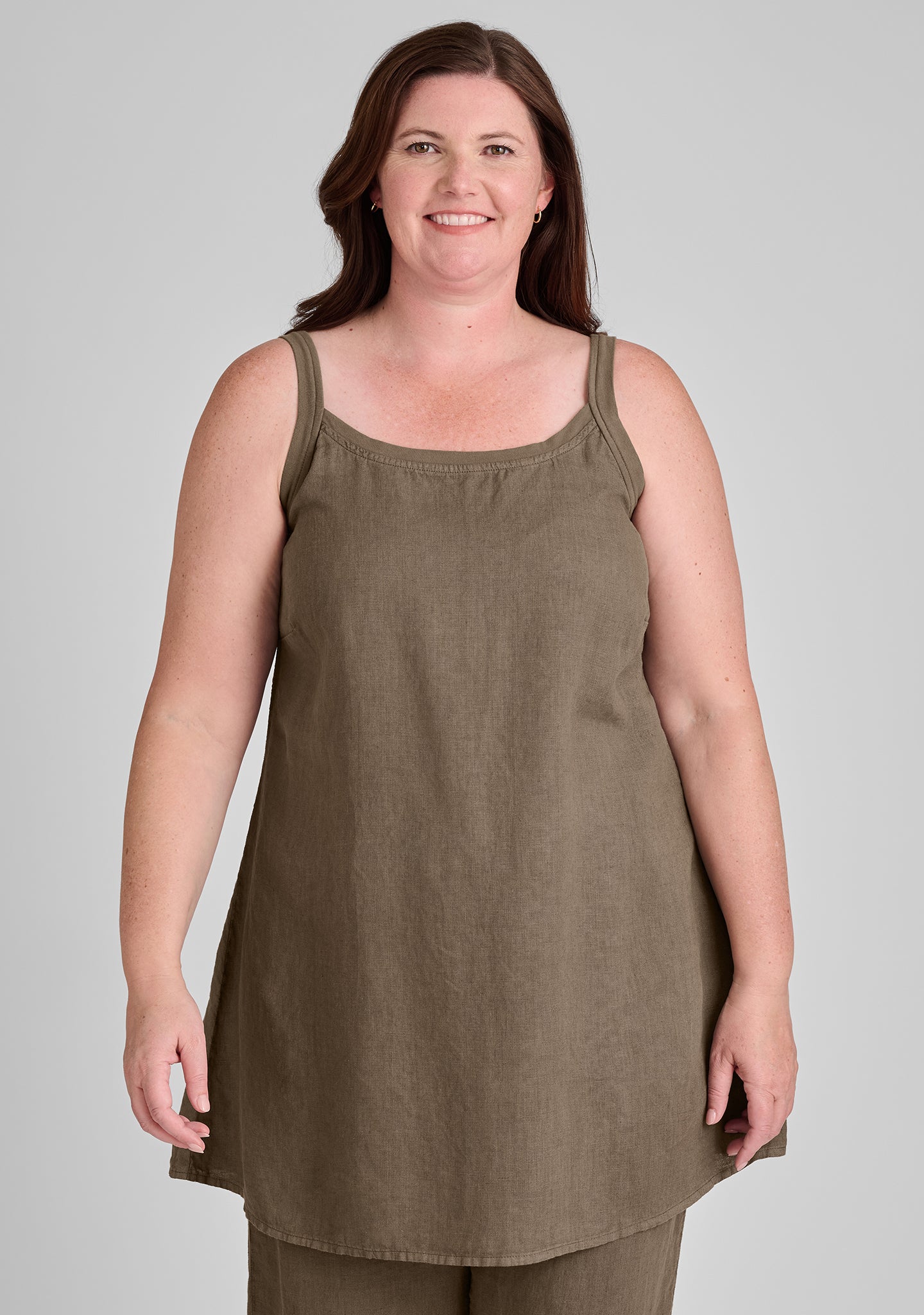 Upward Tunic Linen Tank Top - Women's Breathable Summer Blouse for Casual Wear, Beach Outfits & Boho Style