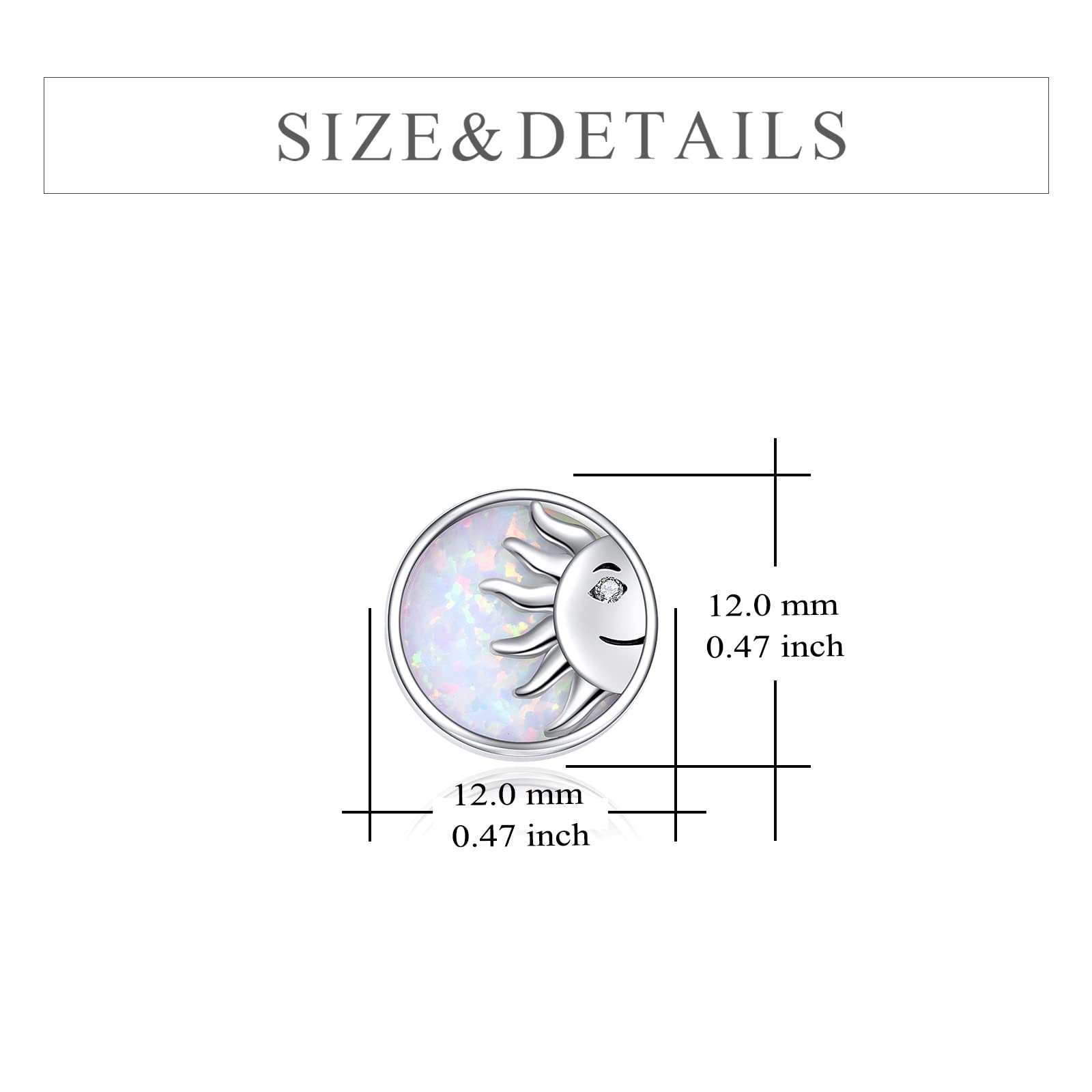 YFN Opal Earrings - Sterling Silver Stud Drop Dangle Earrings for Women | Elegant Jewelry Gift for Birthday, Anniversary & Special Occasions