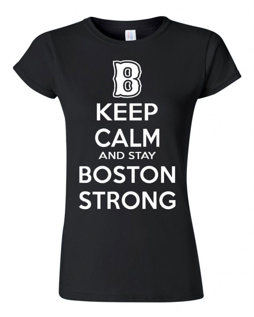 Junior Keep Calm and Stay Boston Strong Black T-Shirt - Comfortable Cotton Tee for Kids - Perfect for School, Sports, and Everyday Wear